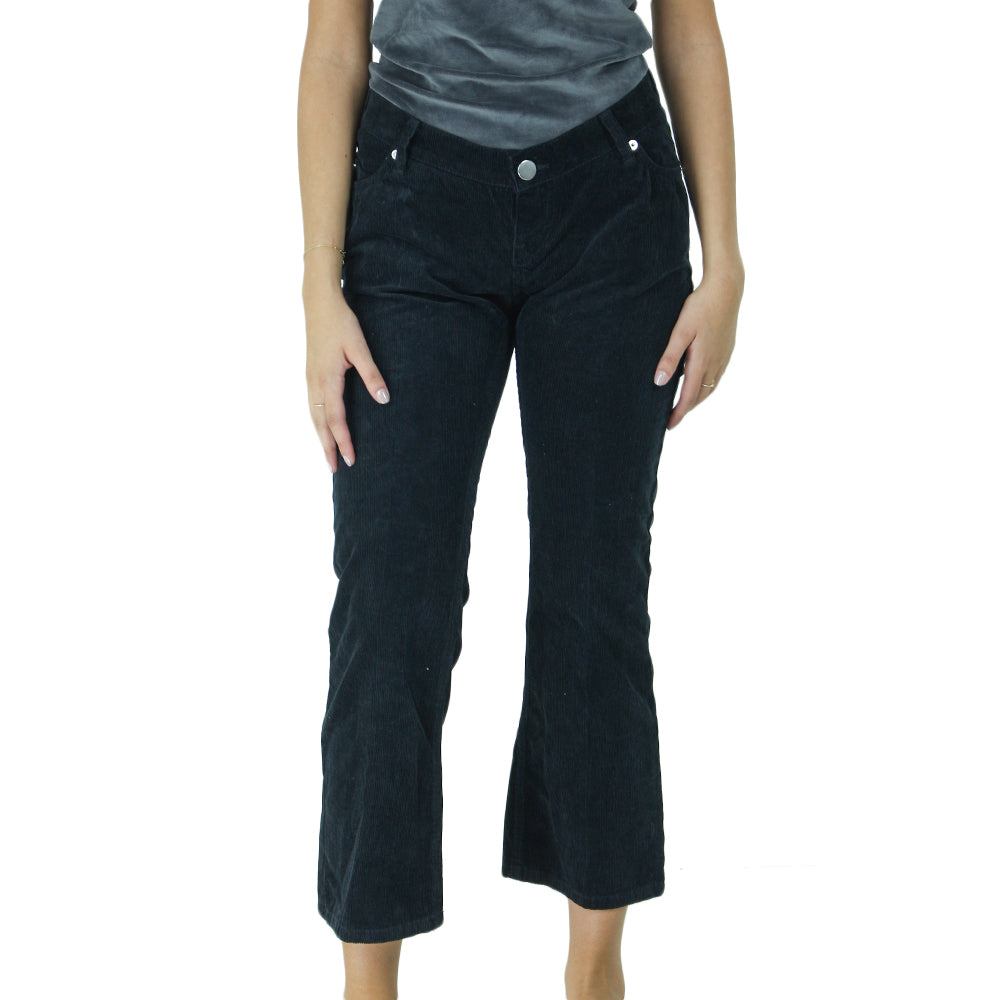 Image for Women's Corduroy Ribbed Pregnancy Pant,Black