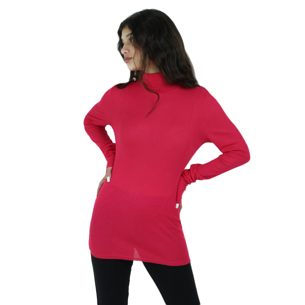 Image for Women's High-Neck Top,Fuchsia