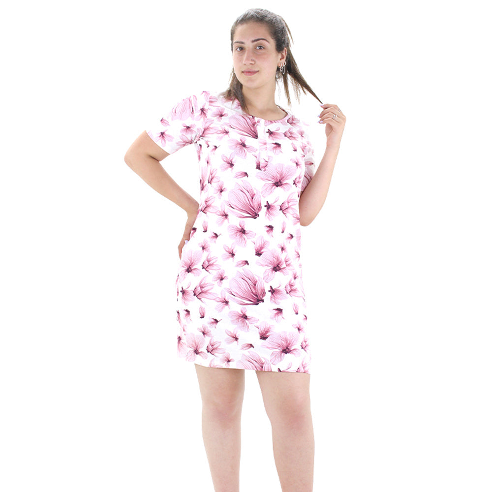 Image for Women's Floral Sleepwear Robe,White