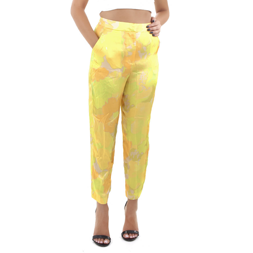 Image for Women's High Waisted Formal Pant,Yellow