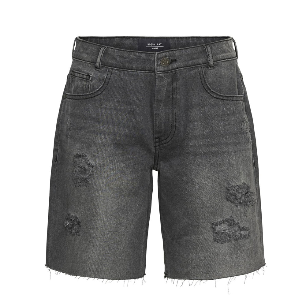 Image for Men's Ripped Denim Short,Dark Grey