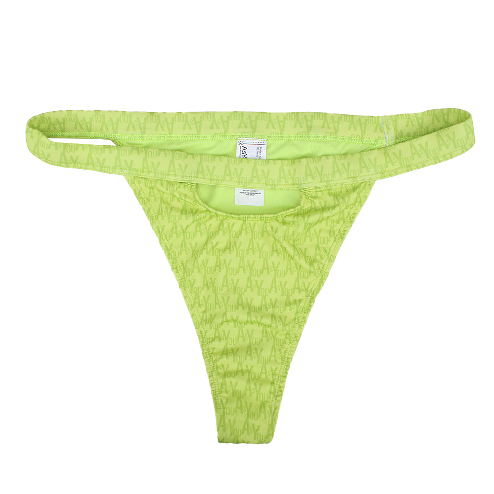 Image for Women's ALL Over Brand Print Bikini Bottom,Neopn Green