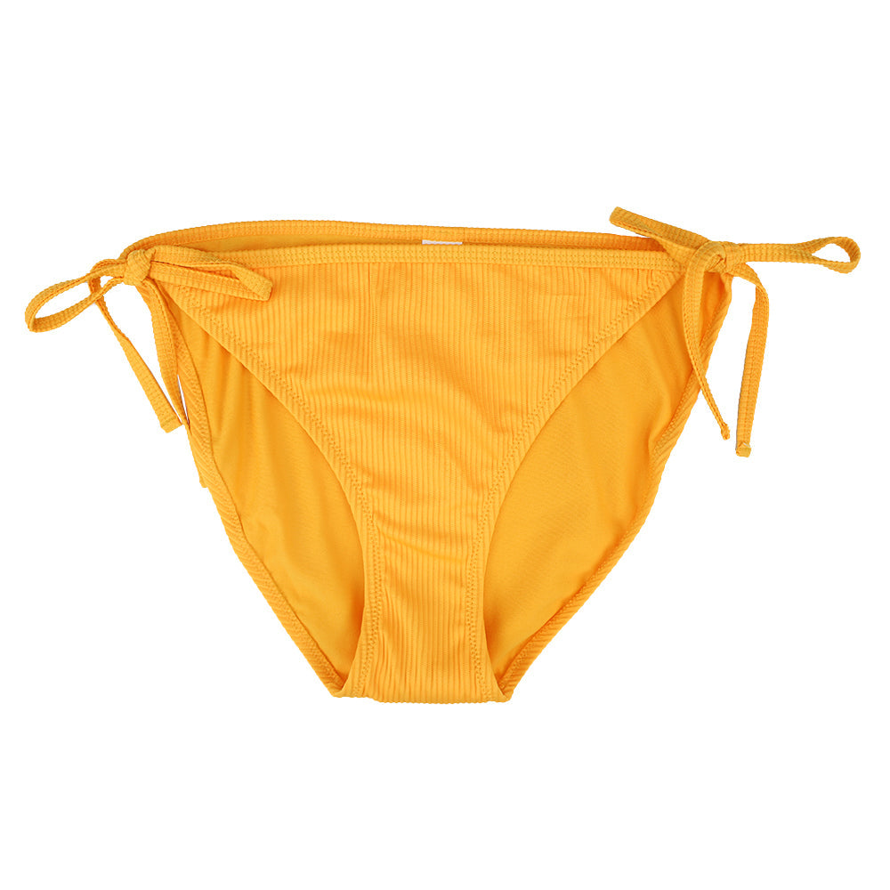 Image for Women's Tie Side Ribbed Bikini Bottom,Light Orange