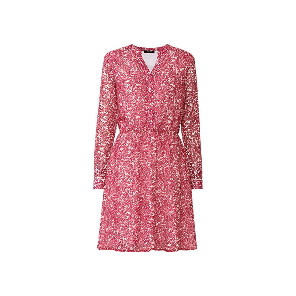 Image for Women's printed Chiffon Dress,Red