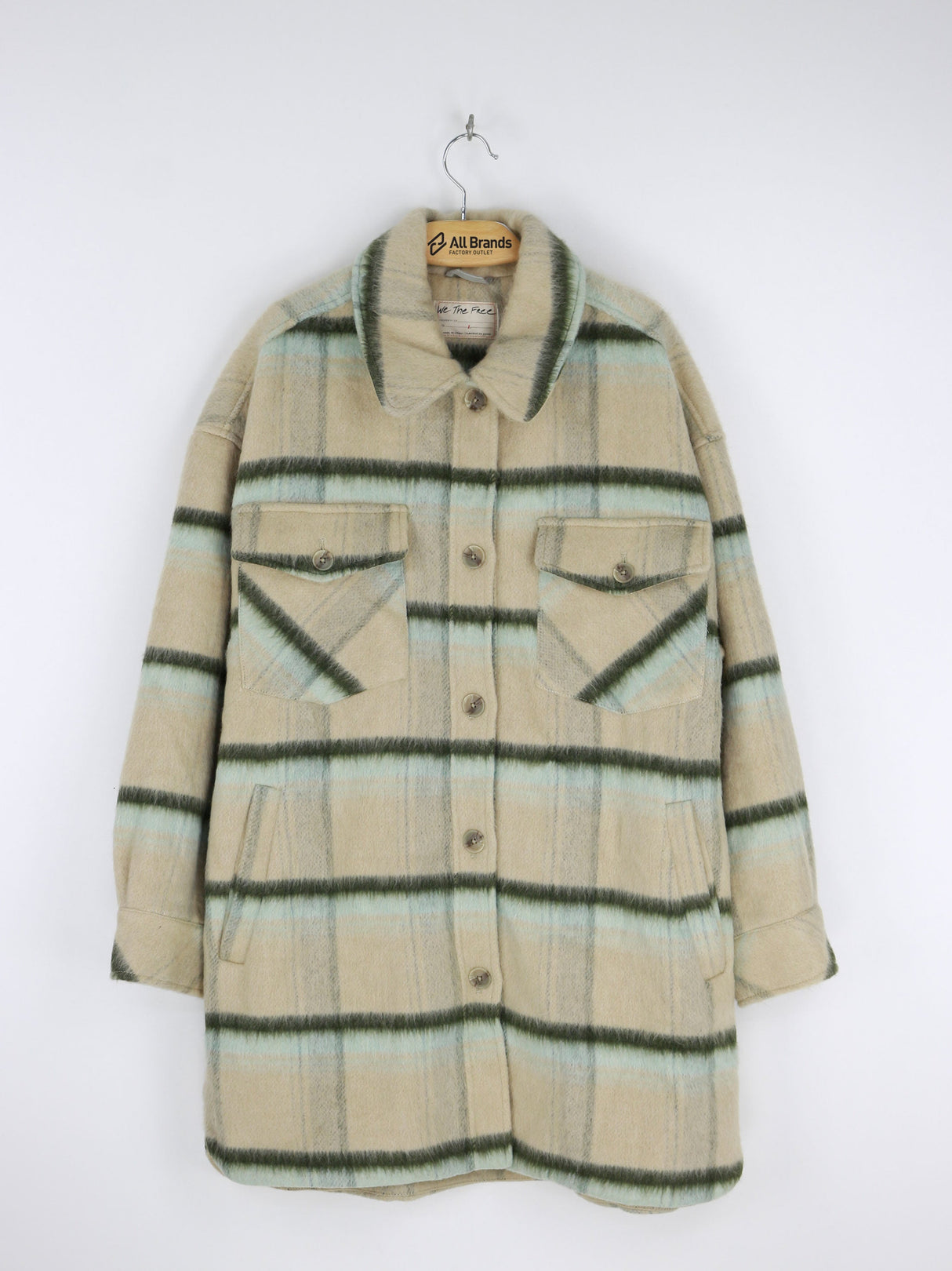 Image for Women's Vienna Brushed Wool Shirt Jacket,Beige