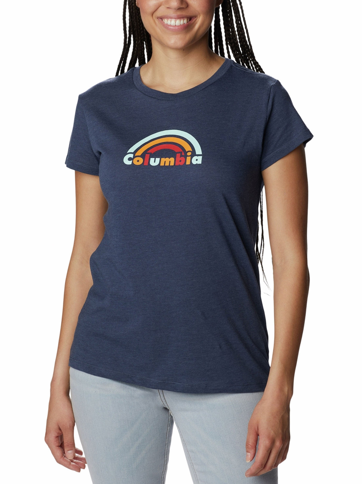 Image for Women's Brand Logo Printed Sport Top,Navy