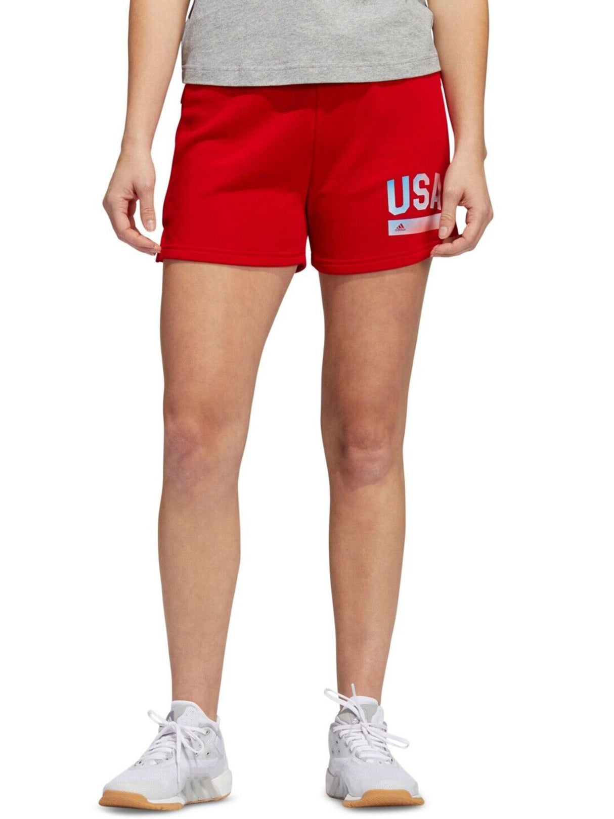 Image for Women's Graphic Print Sport Short,Red