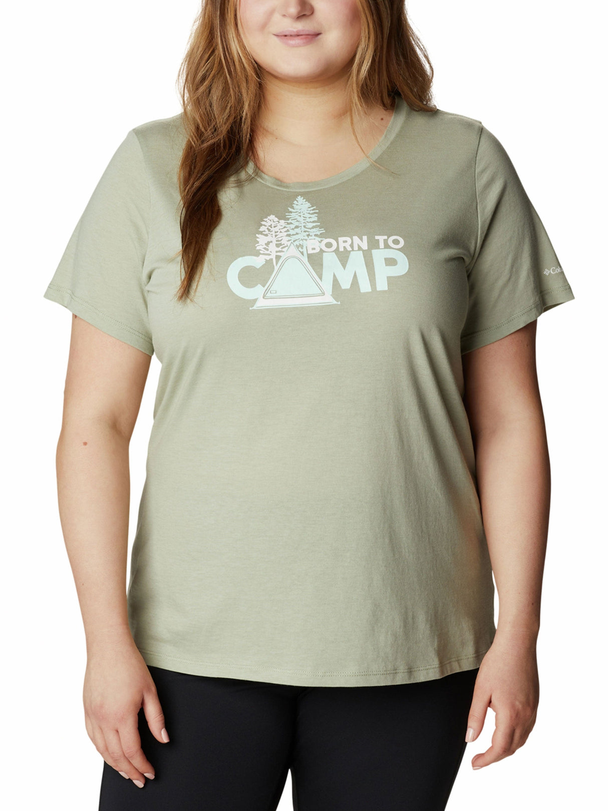 Image for Women's Graphic Printed Sport Top,Light Olive