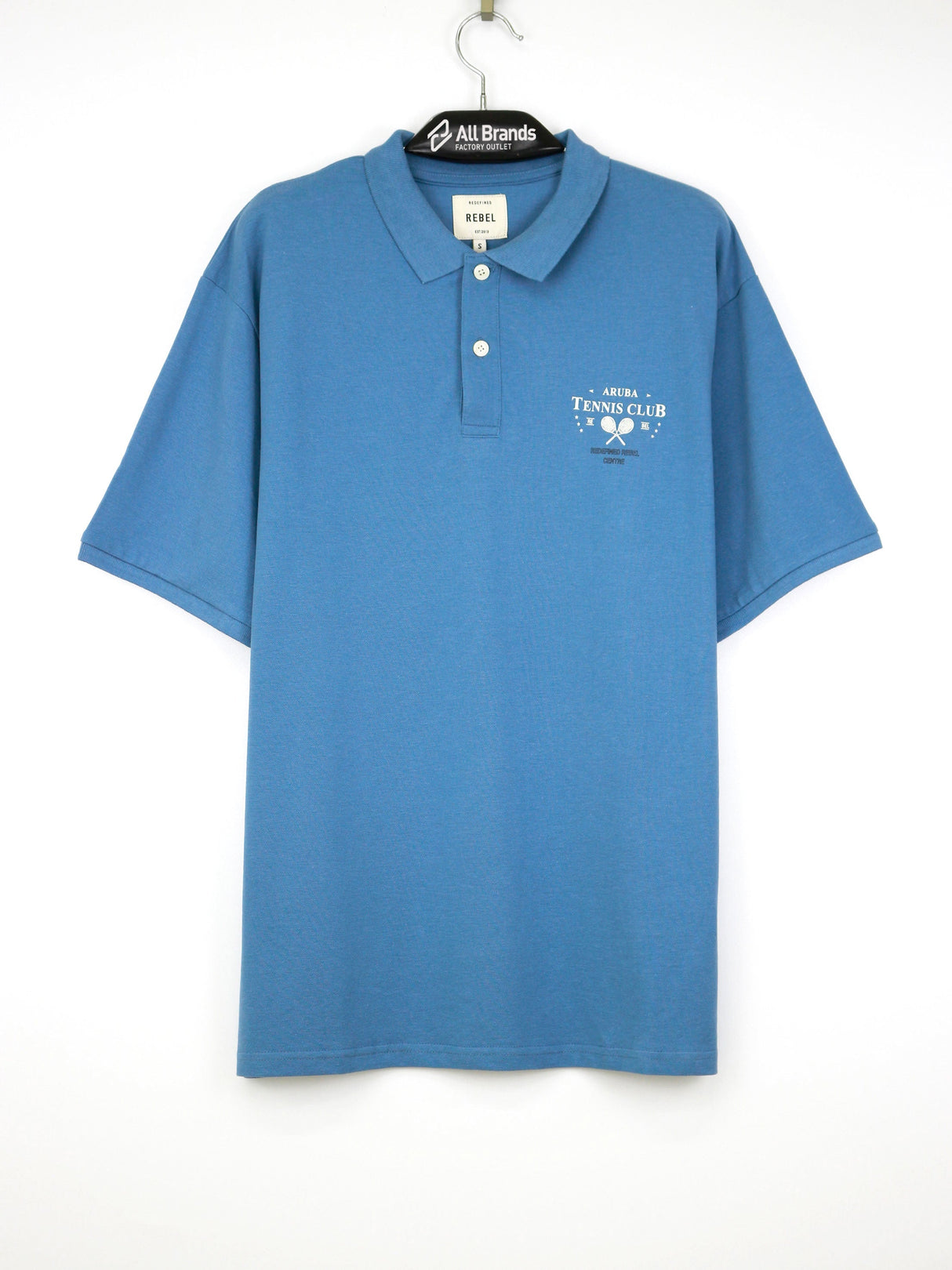 Image for Men's Front And Back Graphic Printed Polo Shirt,Blue