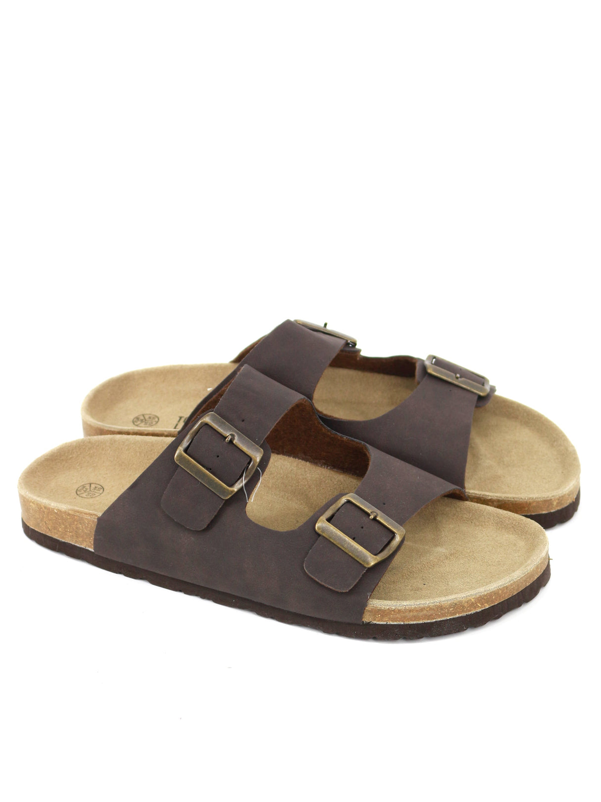 Image for Men's Suede Slide,Dark Brown