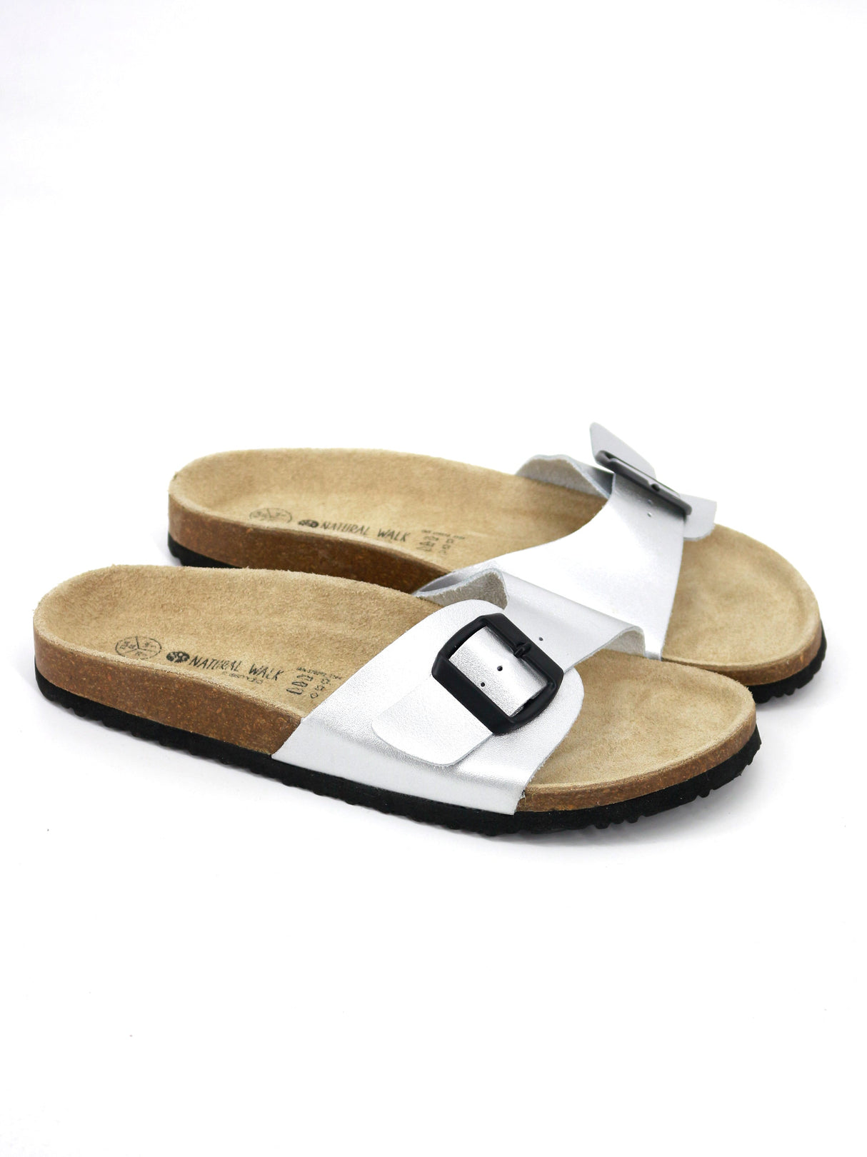 Image for Women's Metallic Slide,Silver