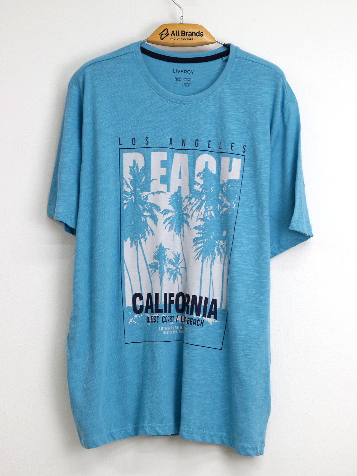 Image for Men's Graphic Printed T-Shirt,Light Blue