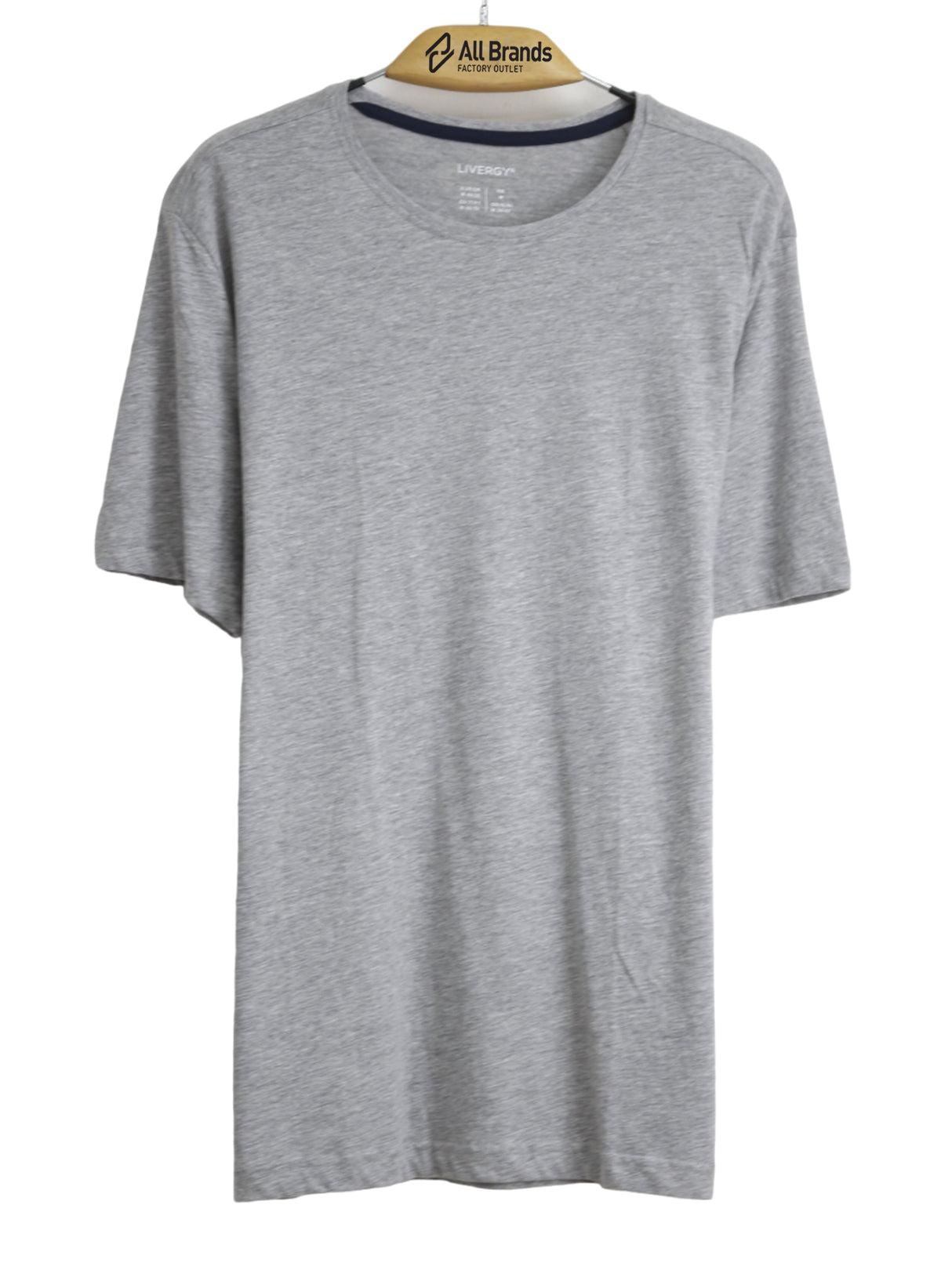 Image for Men's Plain Solid T-Shirt,Light Grey
