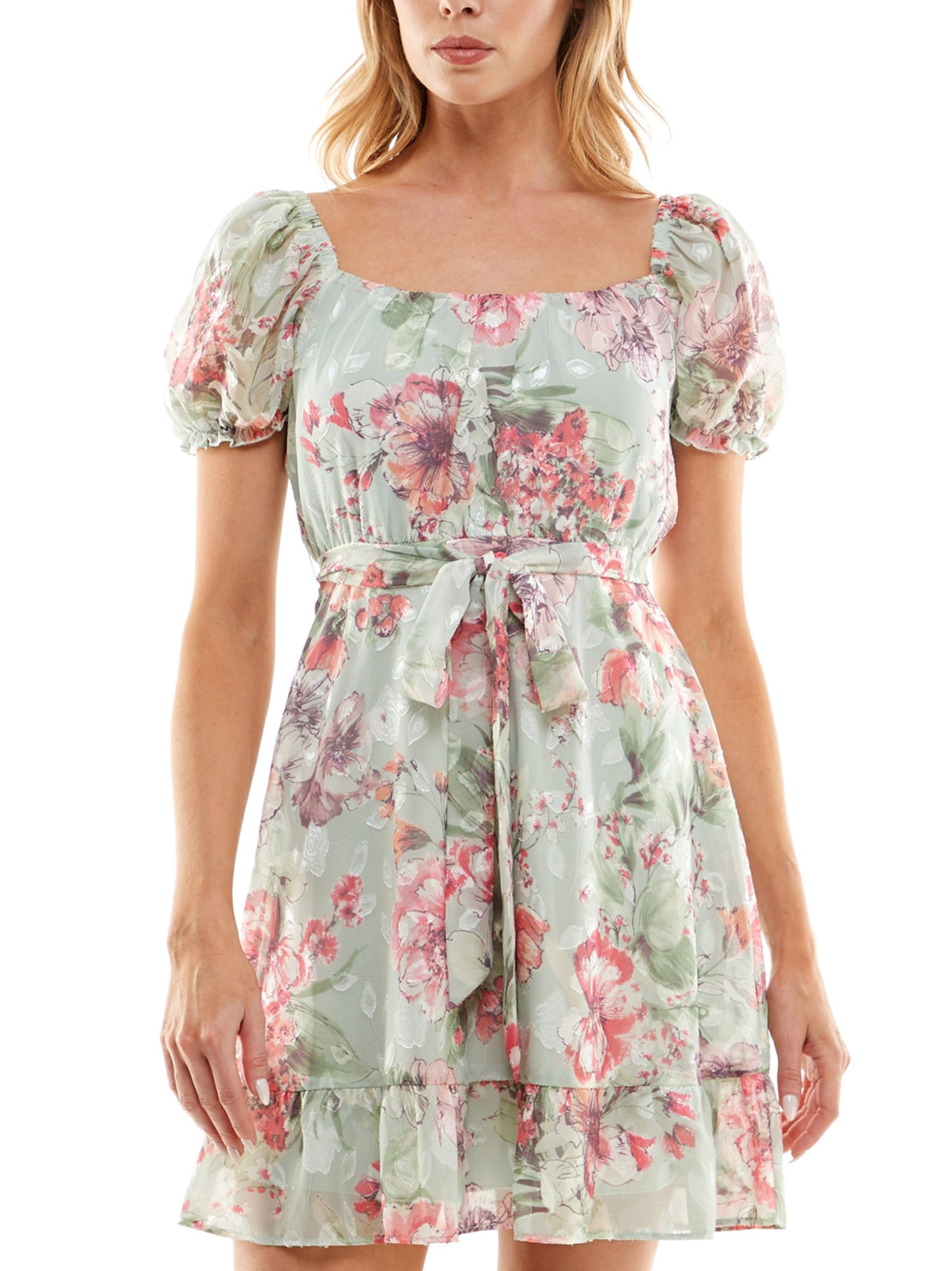 Image for Women's Floral Printed Flare Dress,Multi