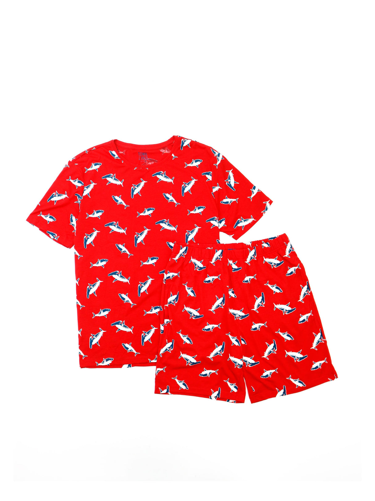 Image for Kids Boy Shark-Print Sleepwear Set,Red