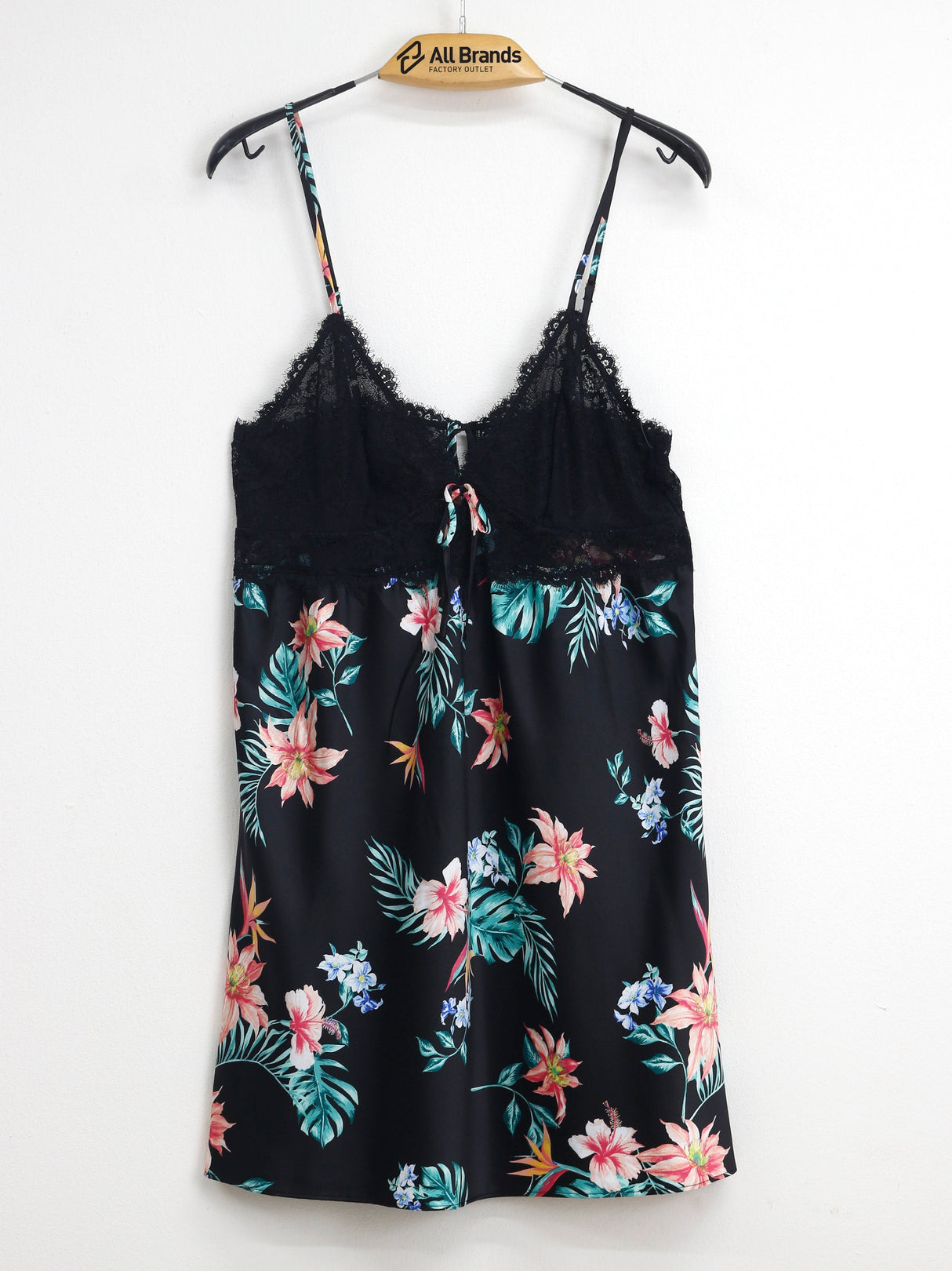 Image for Women's Lace Printed Dress,Black