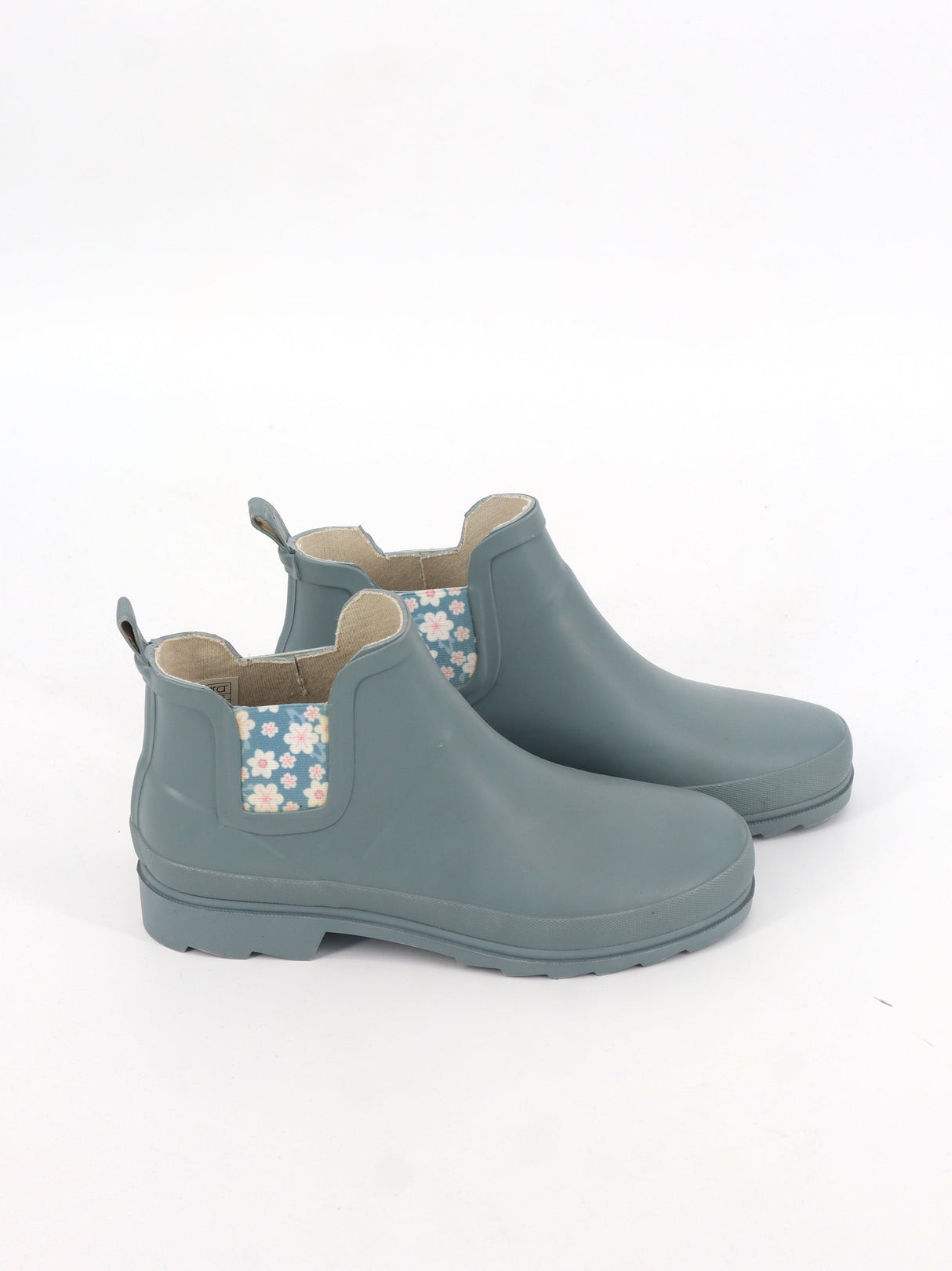 Image for Women's Floral Printed Rubber Ankle Boots,Mint