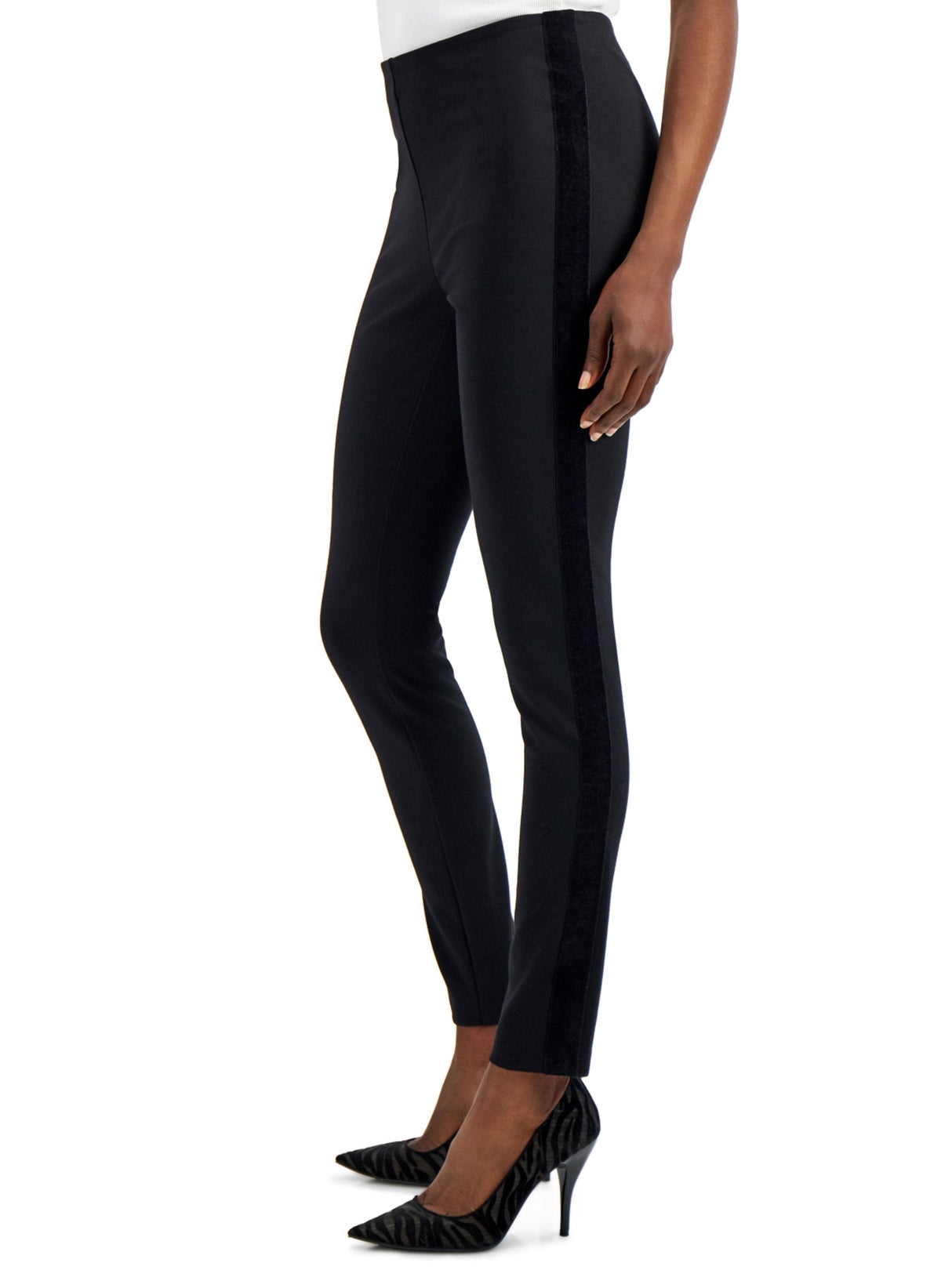 Image for Women's Plain Skinny Ankle Pants,Black