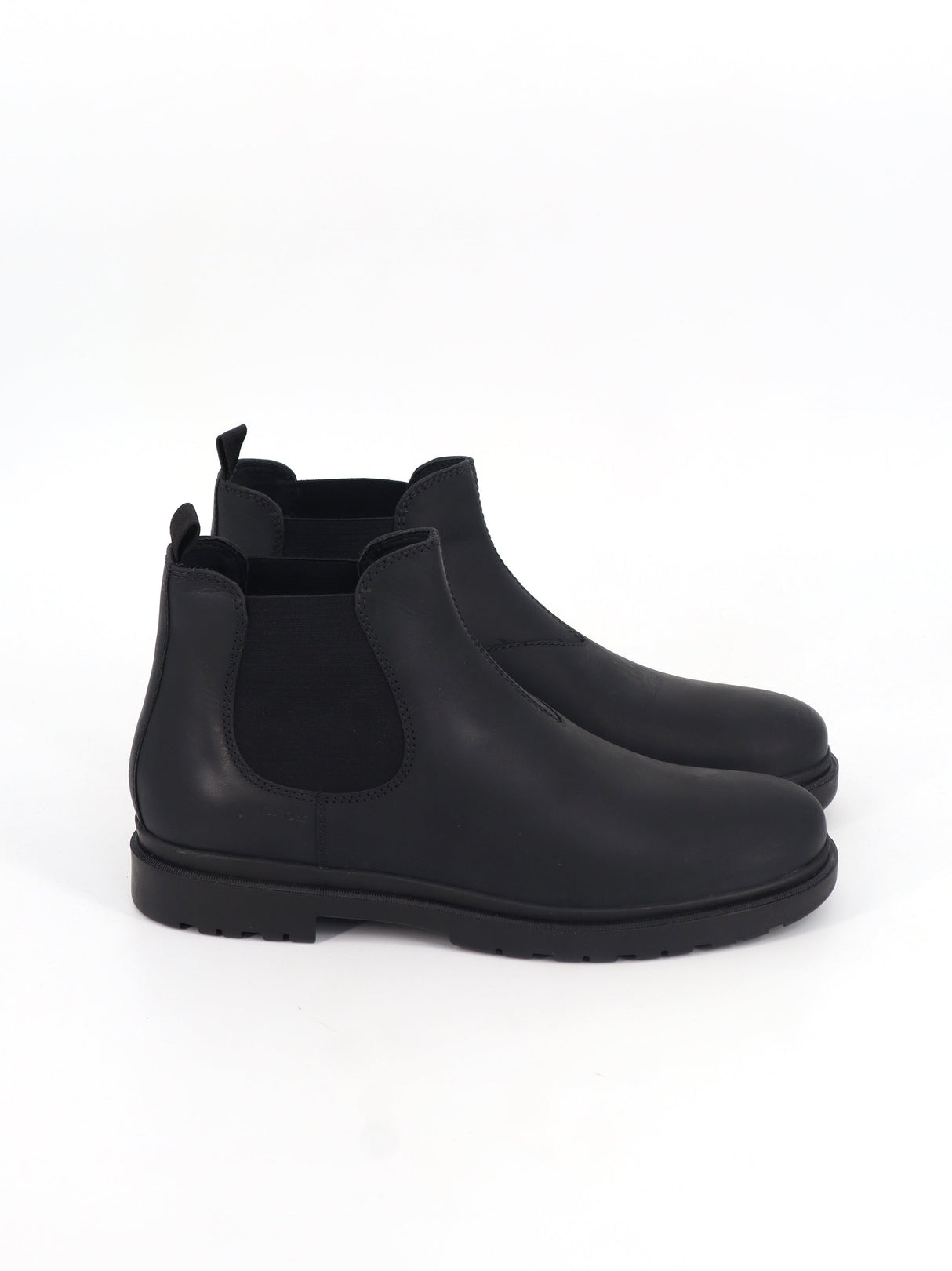 Image for Men's Plain Leather Ankle Boots,Black