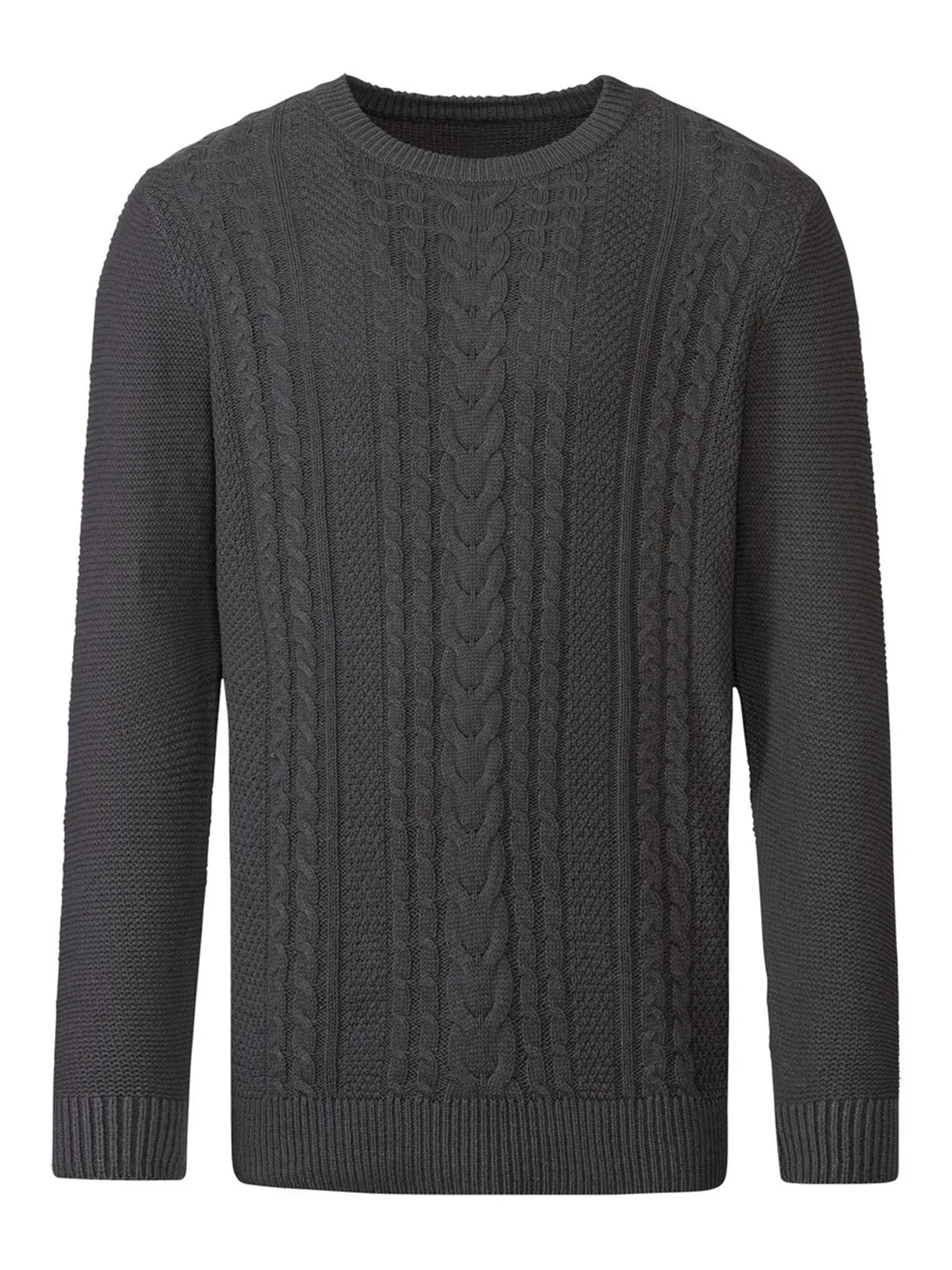 Image for Men's Textured Sweater,Dark Grey