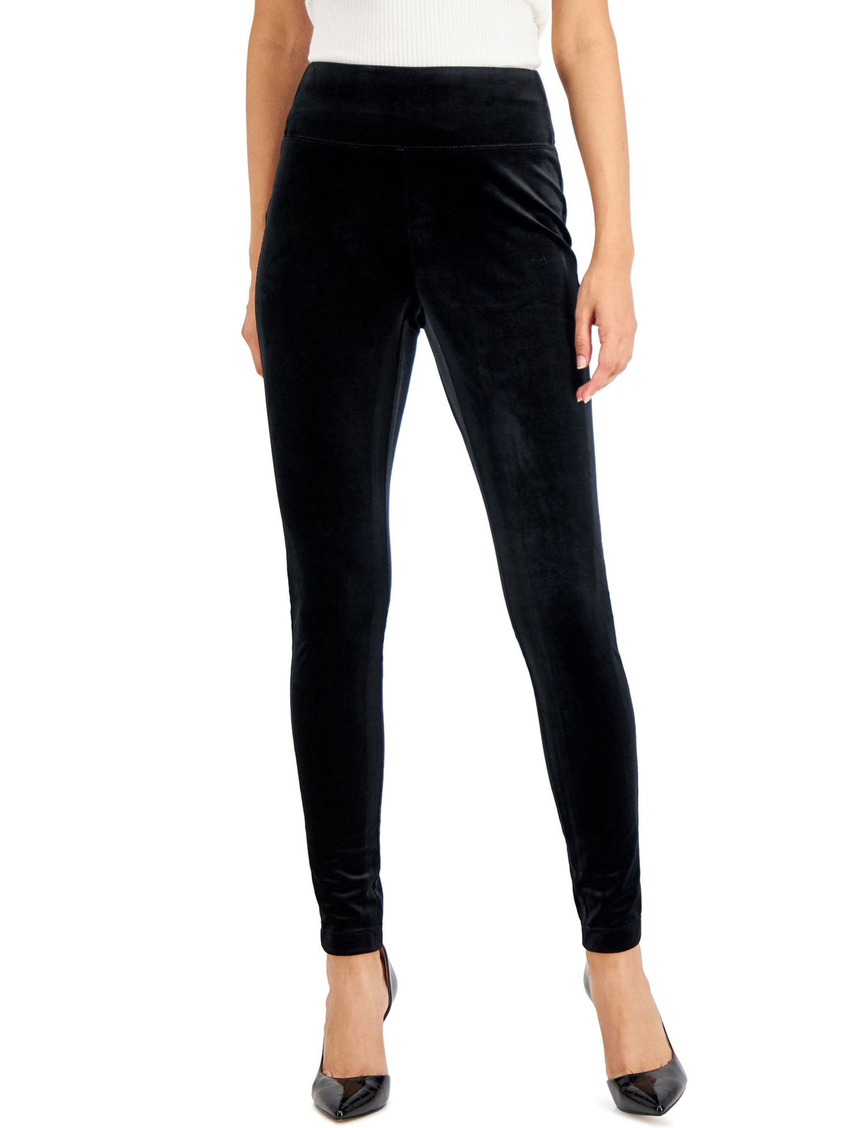 Image for Women's Velvet Skinny Pants,Black