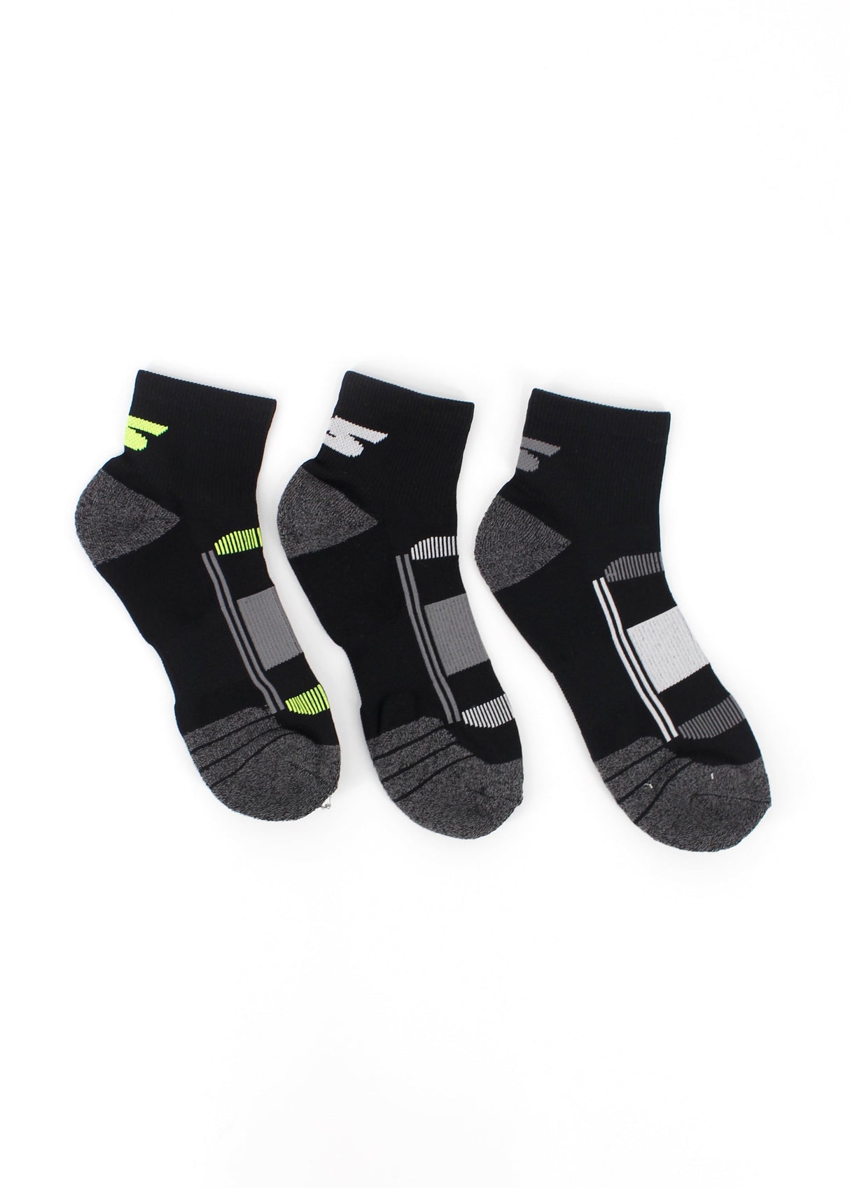 Men's 3 Pairs Printed Socks,Black