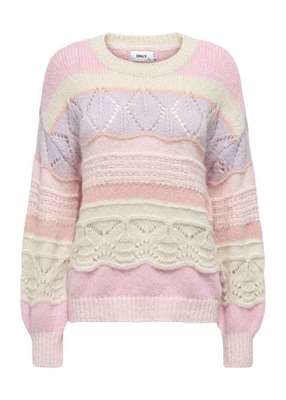Image for Women's Textured Open Knitted Sweater,Multi
