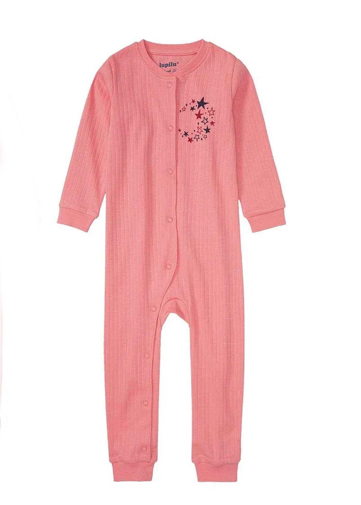 Kids Girl's Printed Ribbed Jumpsuit,Pink
