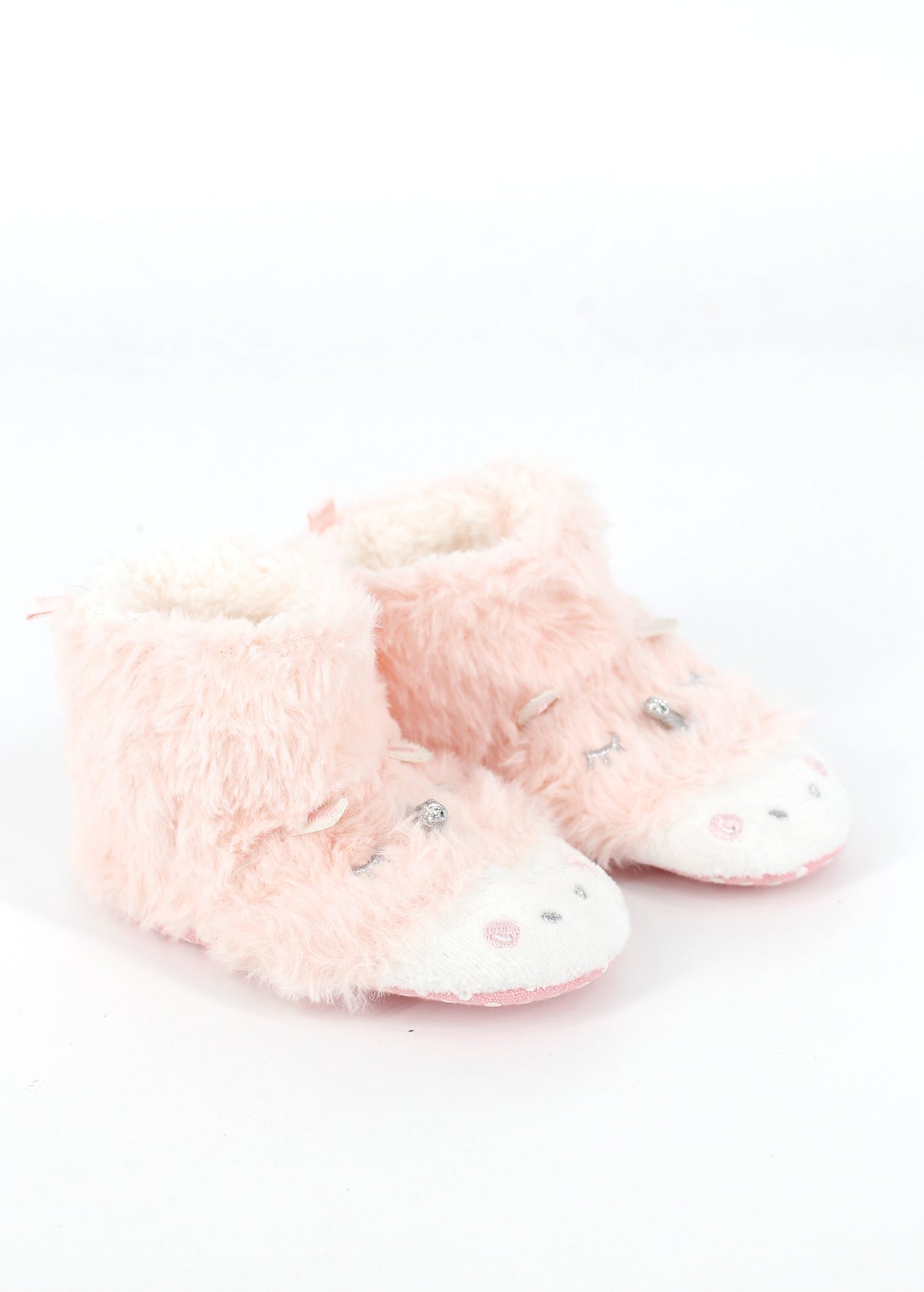 Kids Girl's Faux Fur Slipper,Light Pink