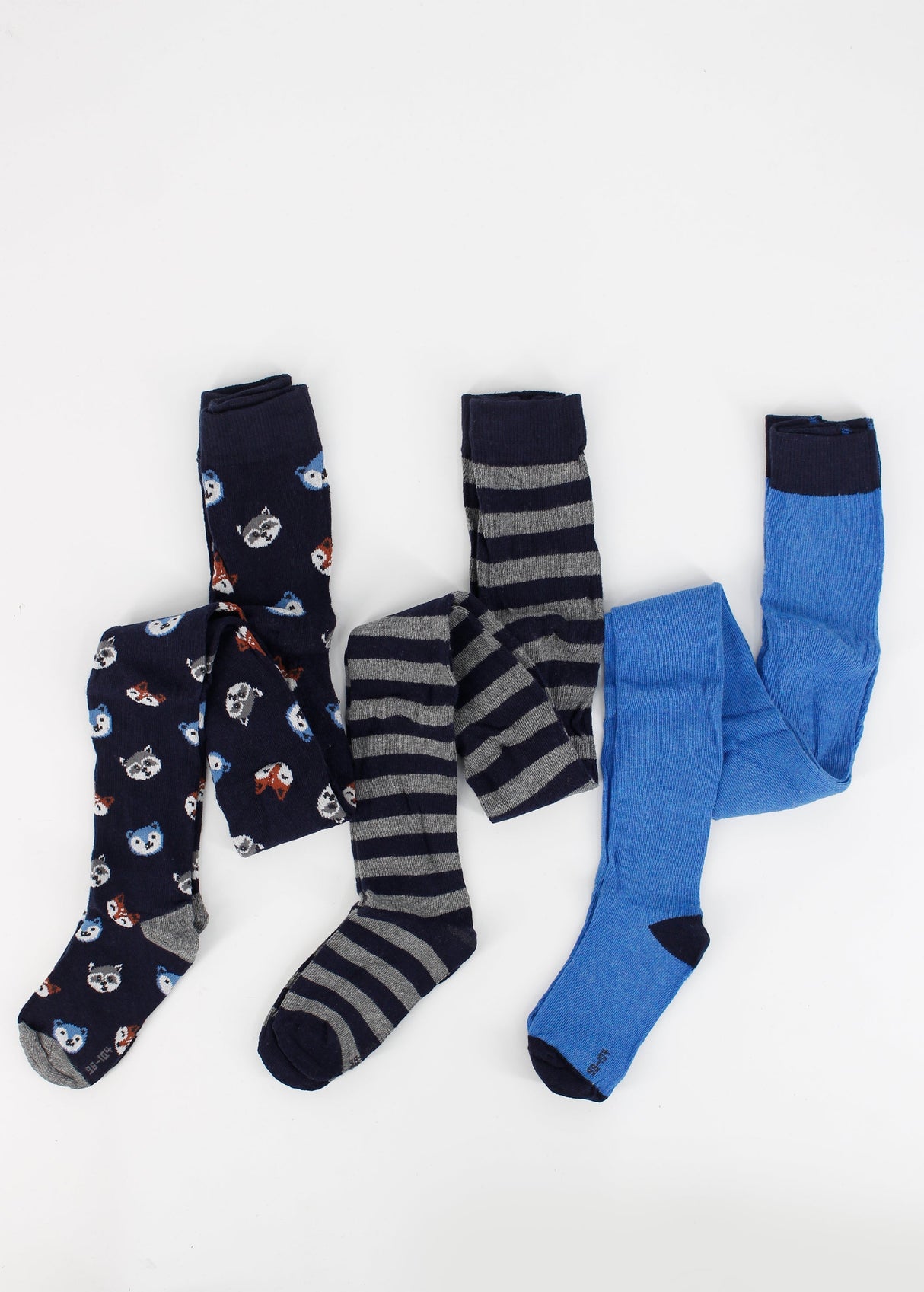 Kids Boy's 3 Pack Printed Striped Tights,Multi