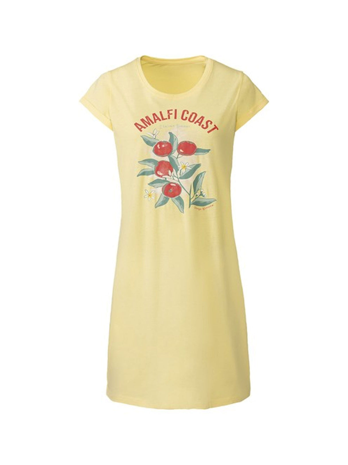 Women's Graphic Printed Nightgown,Yellow