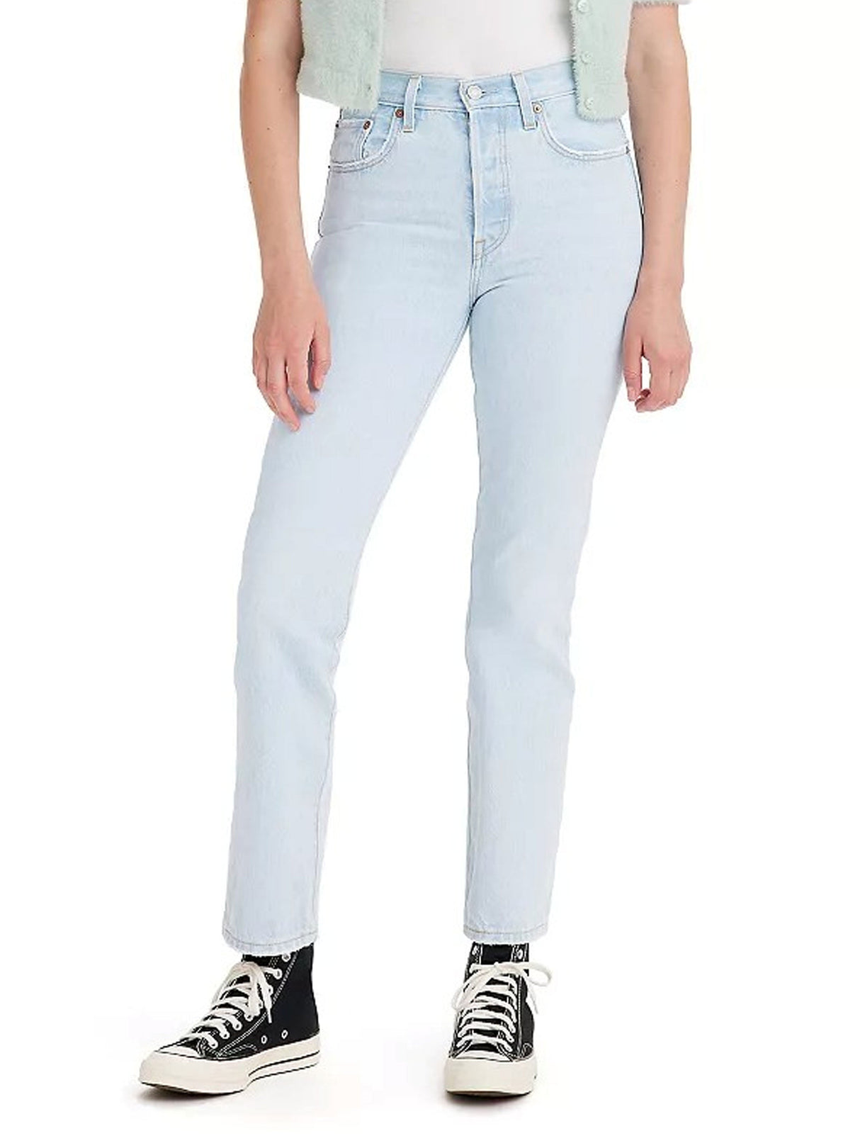 Women's Washed Jeans,Light Blue