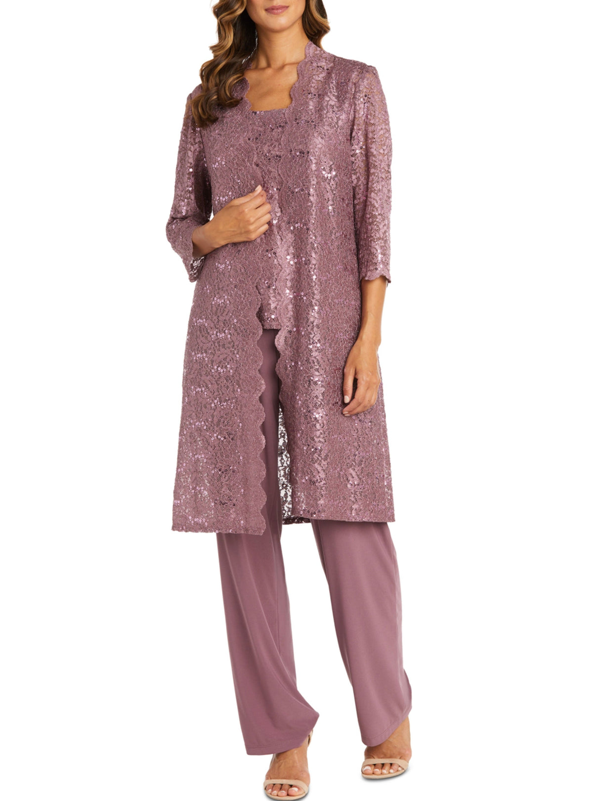 Women's Sequined Lace Party Blazer,Pink