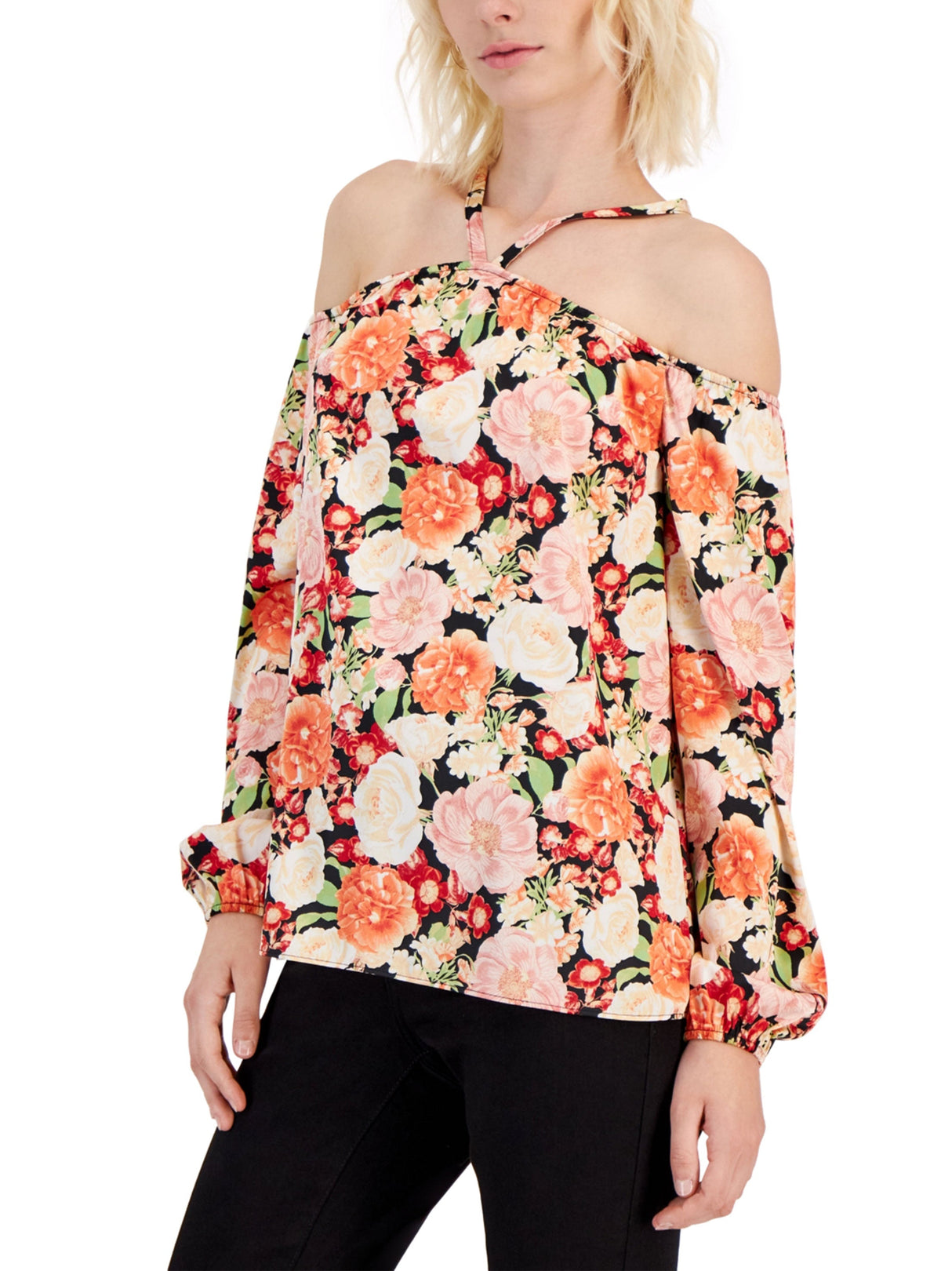 Women's Floral Printed Off Shoulders Top,Multi