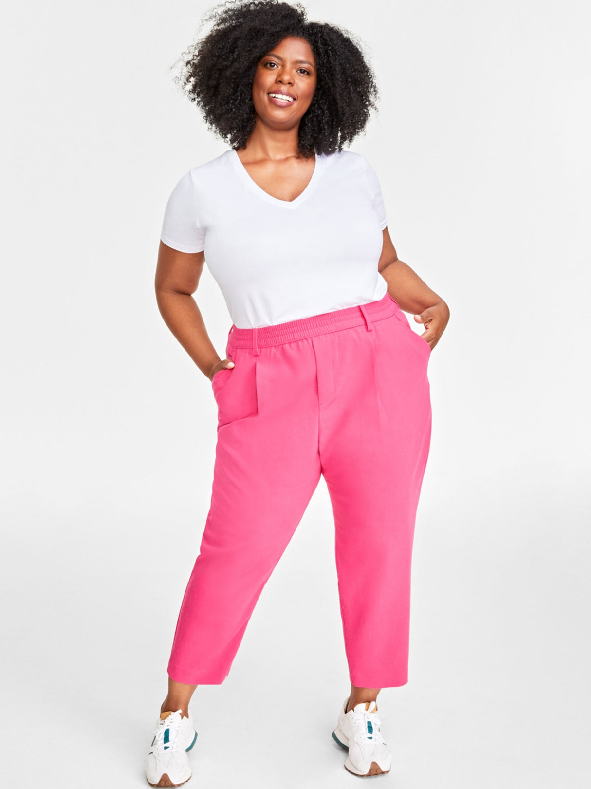 Women's Plain Pants,Pink