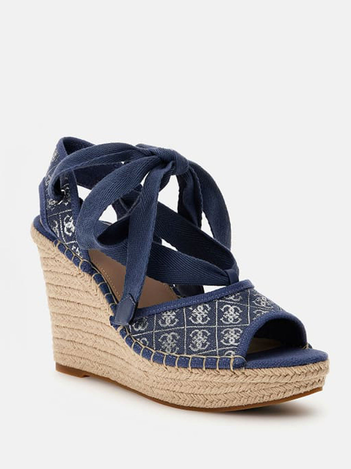 Women's Printed High Heels Shoes,Blue