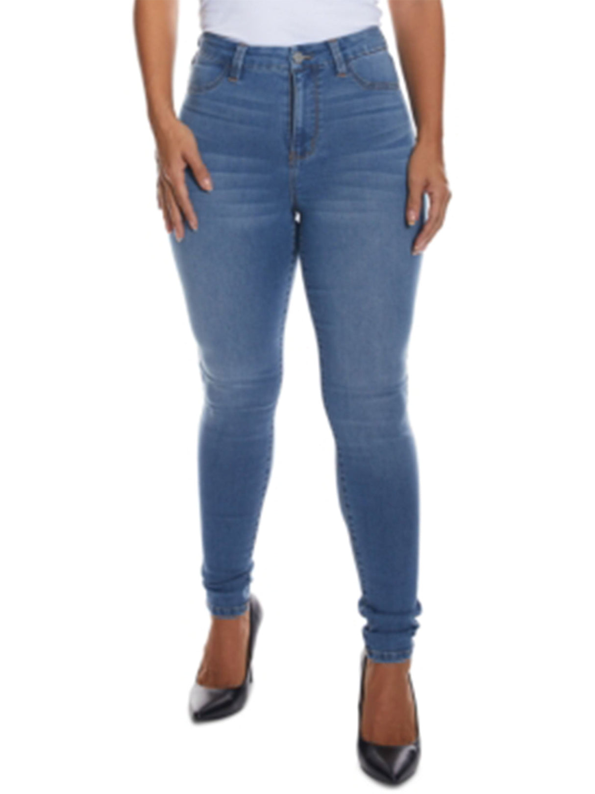Women's Washed Skinny Jeans,Blue