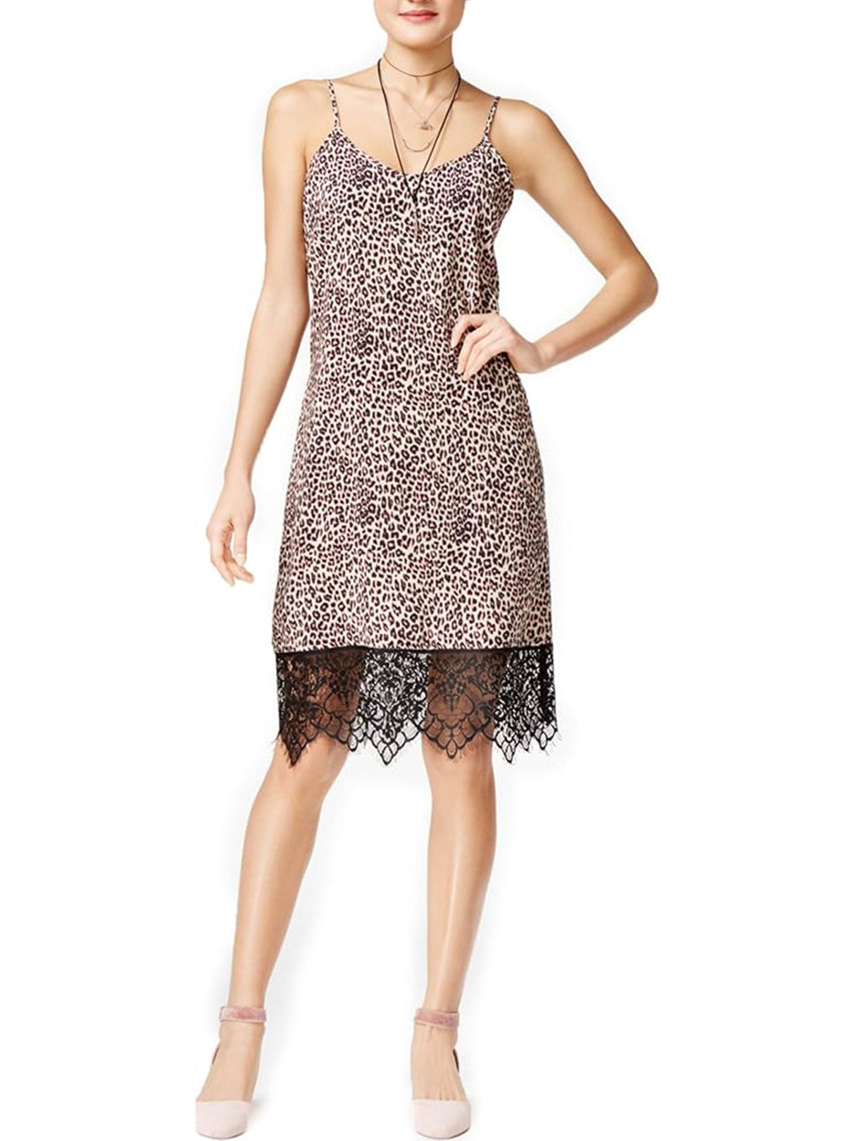 Women's Leopard Printed Slip Dress,Multi
