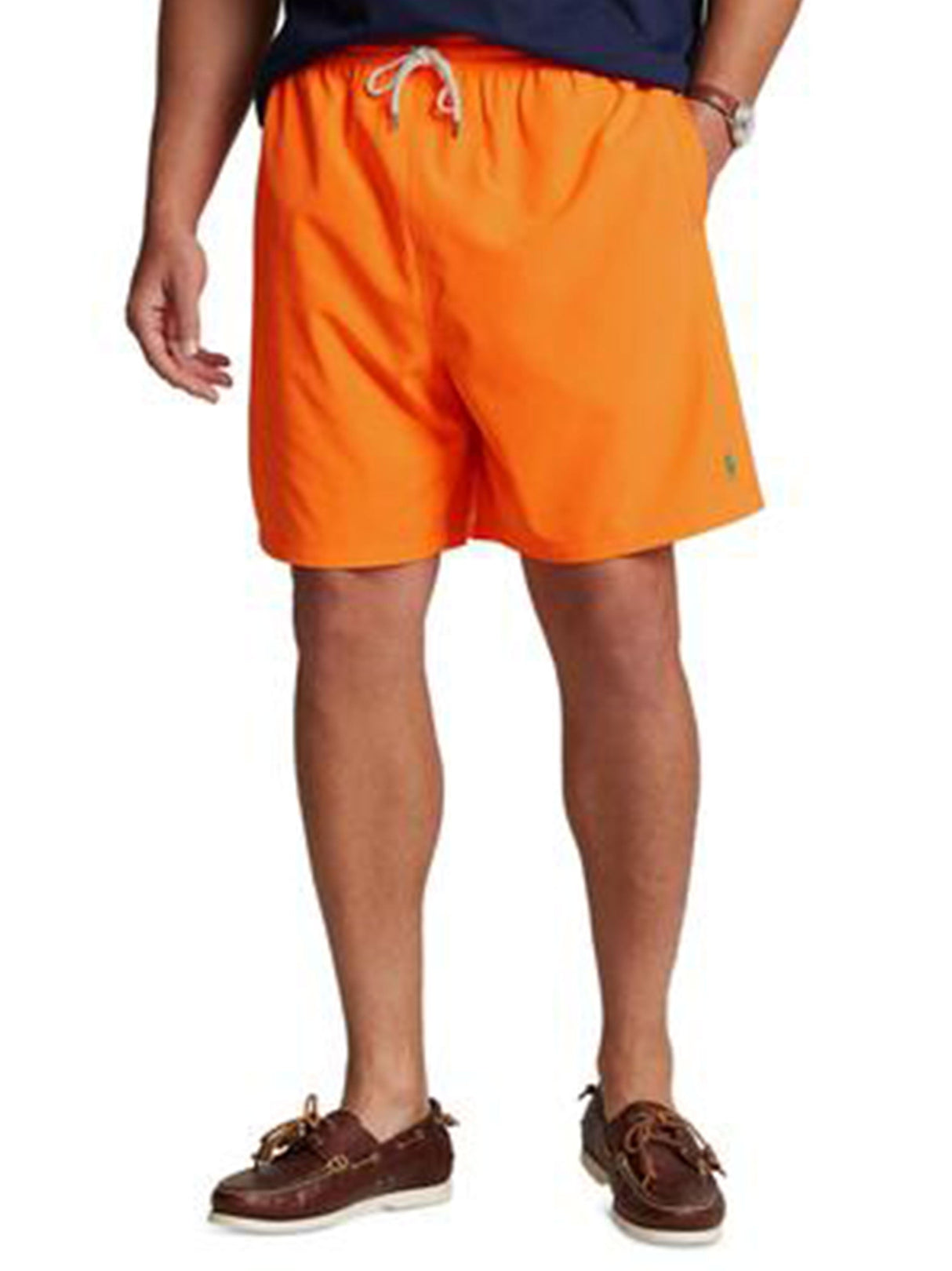 Men's Brand Logo Embroidered Swim Trunks,Orange