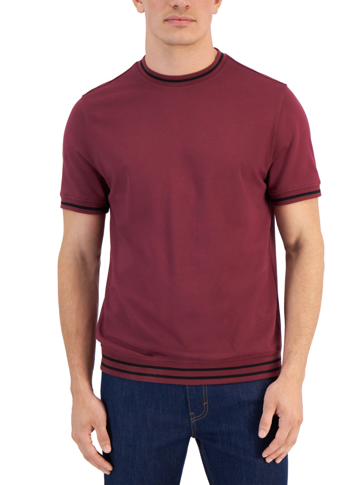 Men's Plain T-Shirt,Burgundy