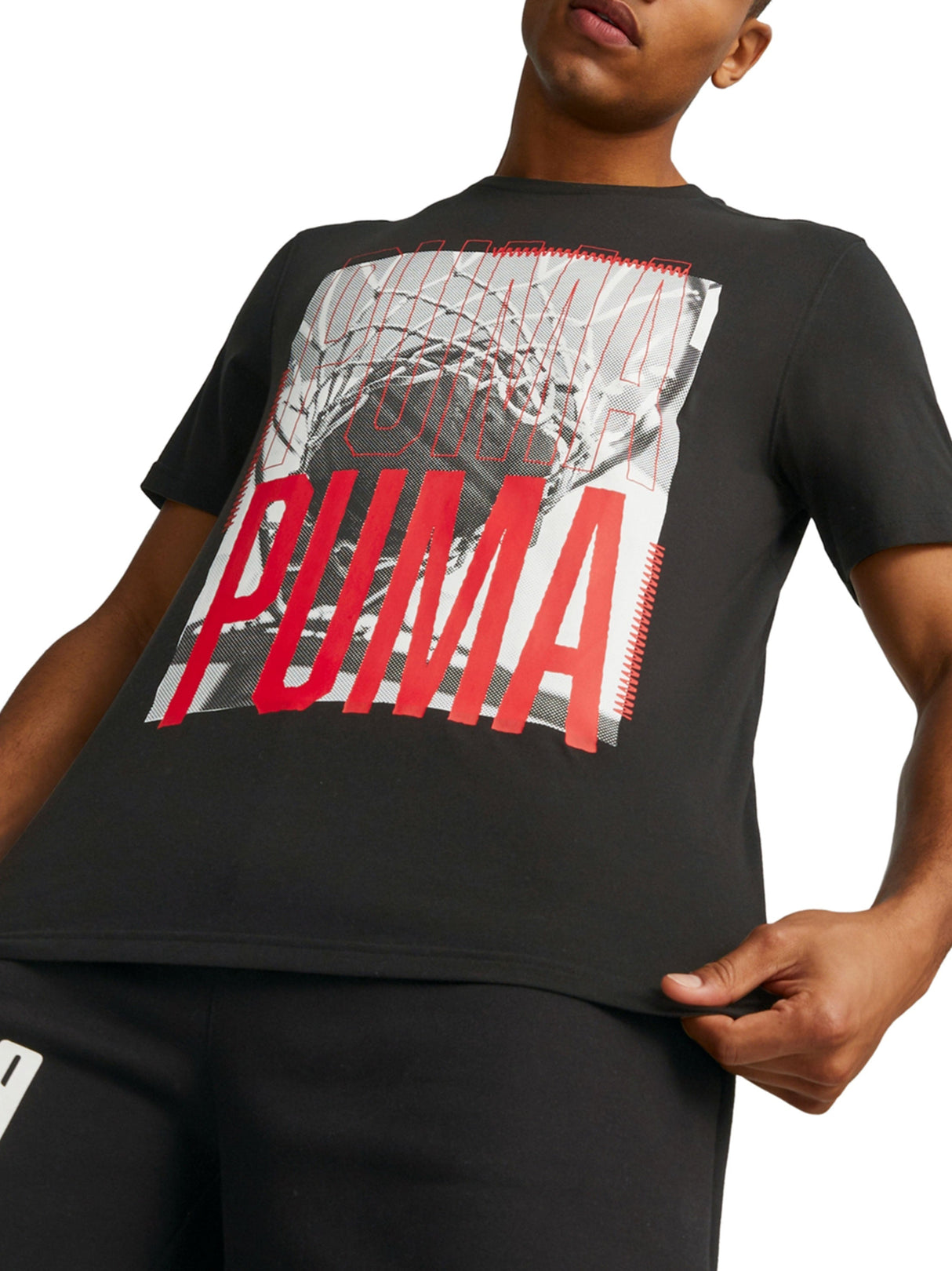 Men's Graphic Printed T-Shirt,Black