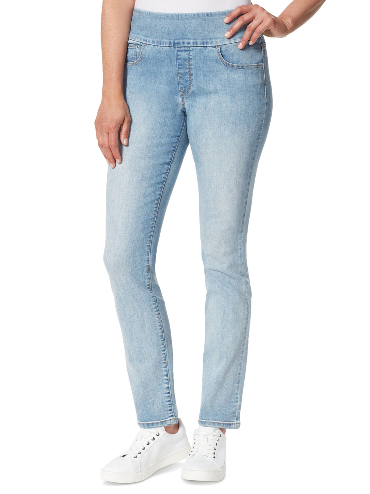 Women's Washed Jeans,Light Blue