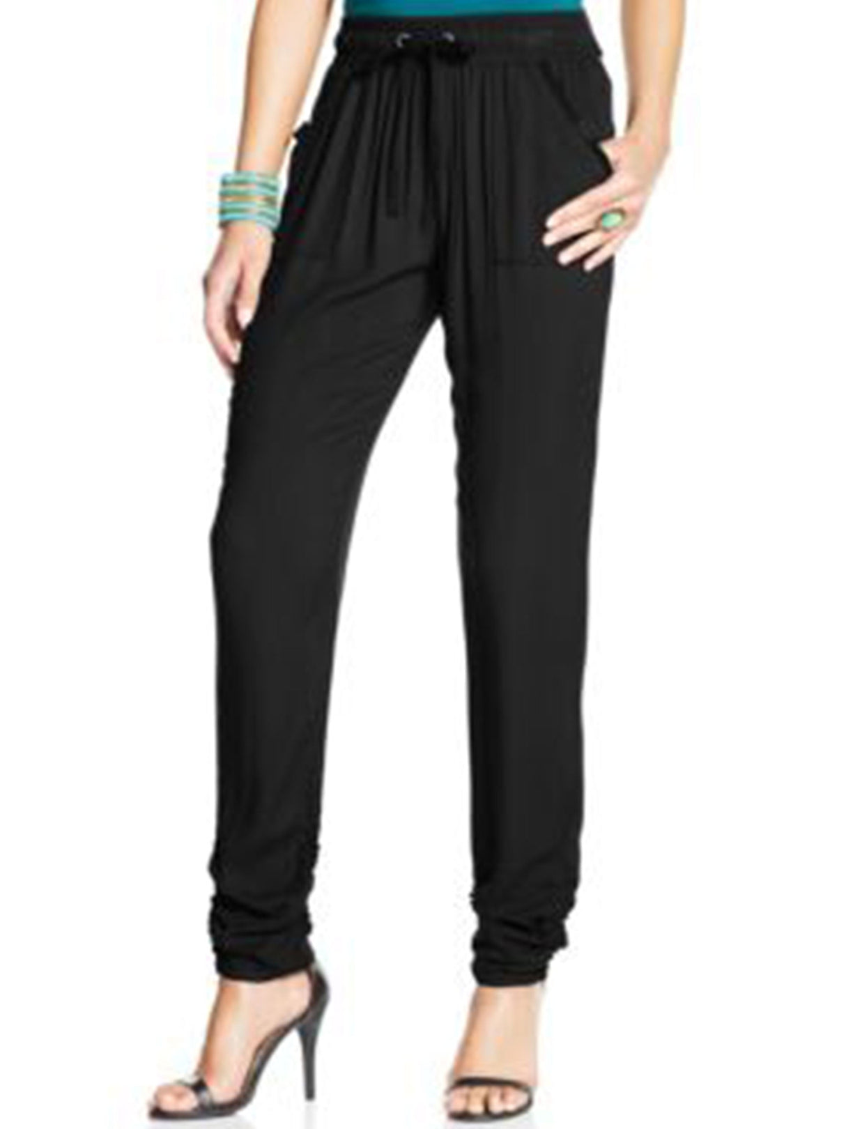 Women's Plain Pants,Black