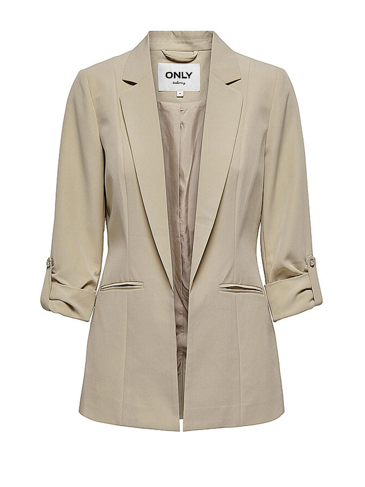Women's Plain Blazer,Sand