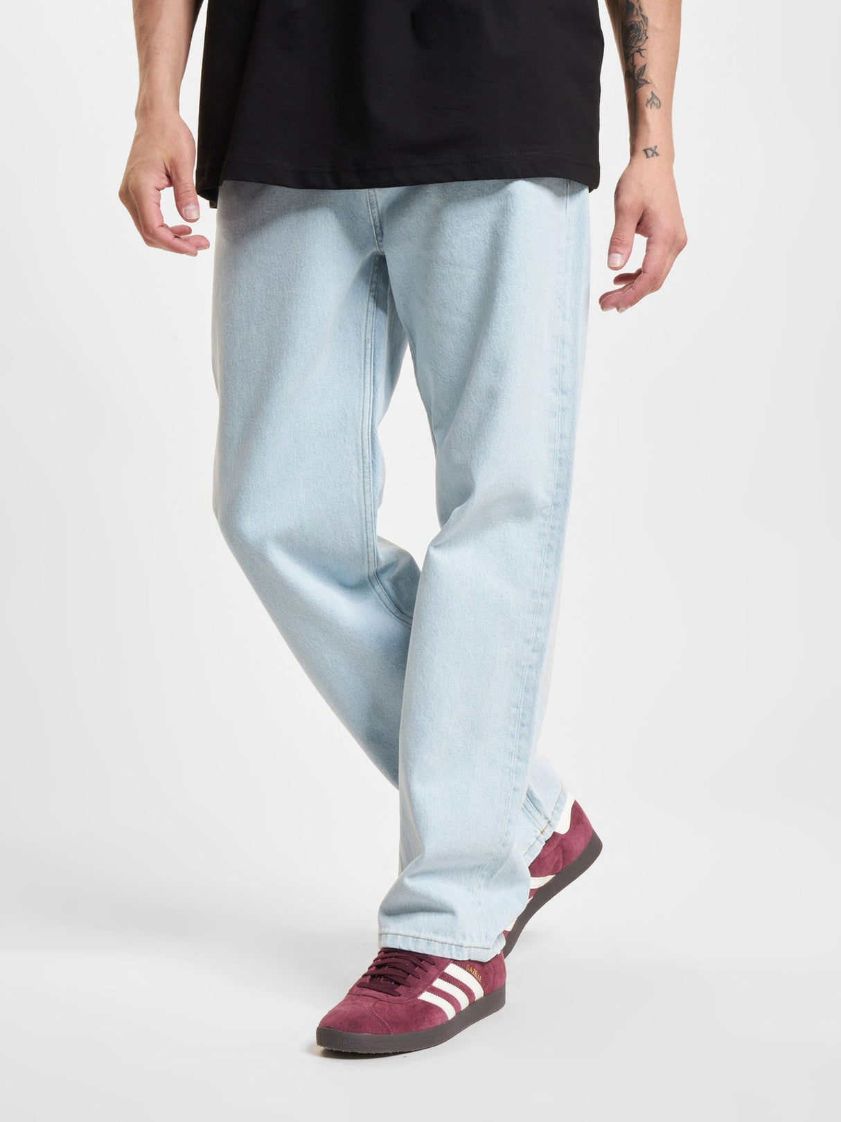 Men's Washed Jeans,Light Blue