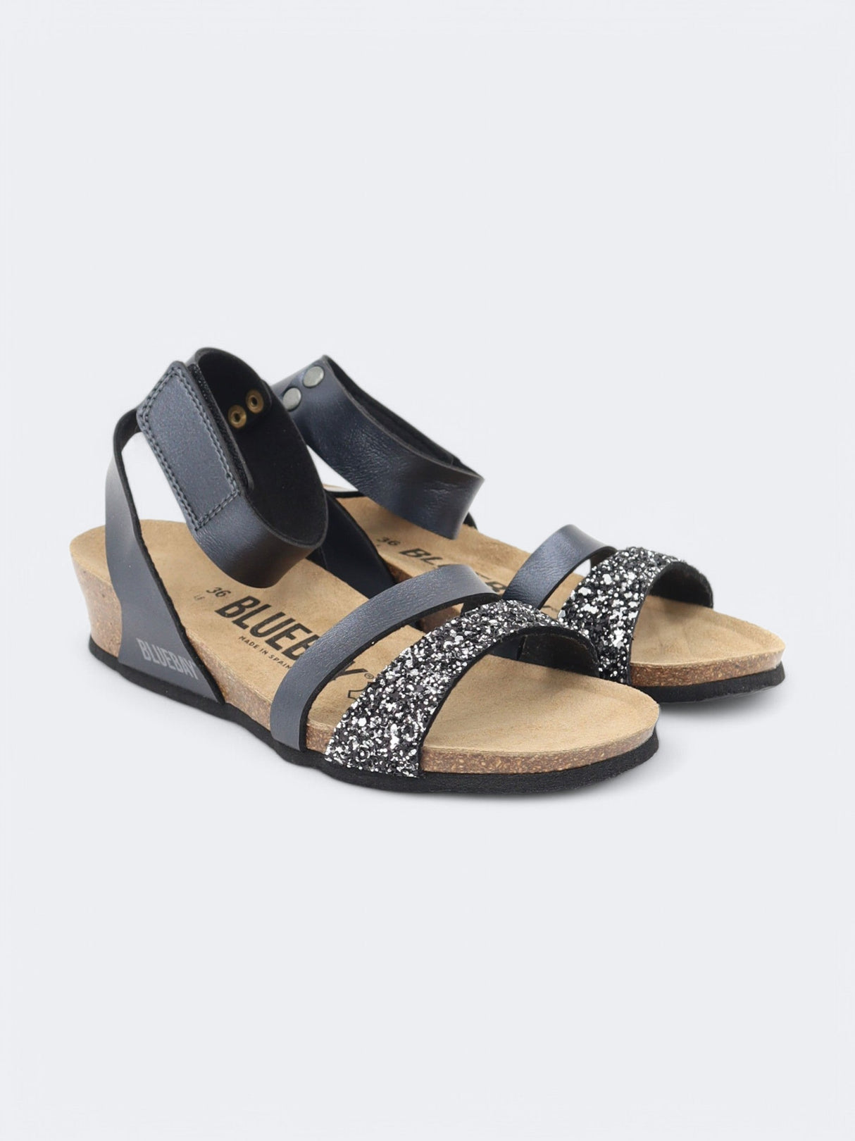 Women's Glitter Sandals,Black
