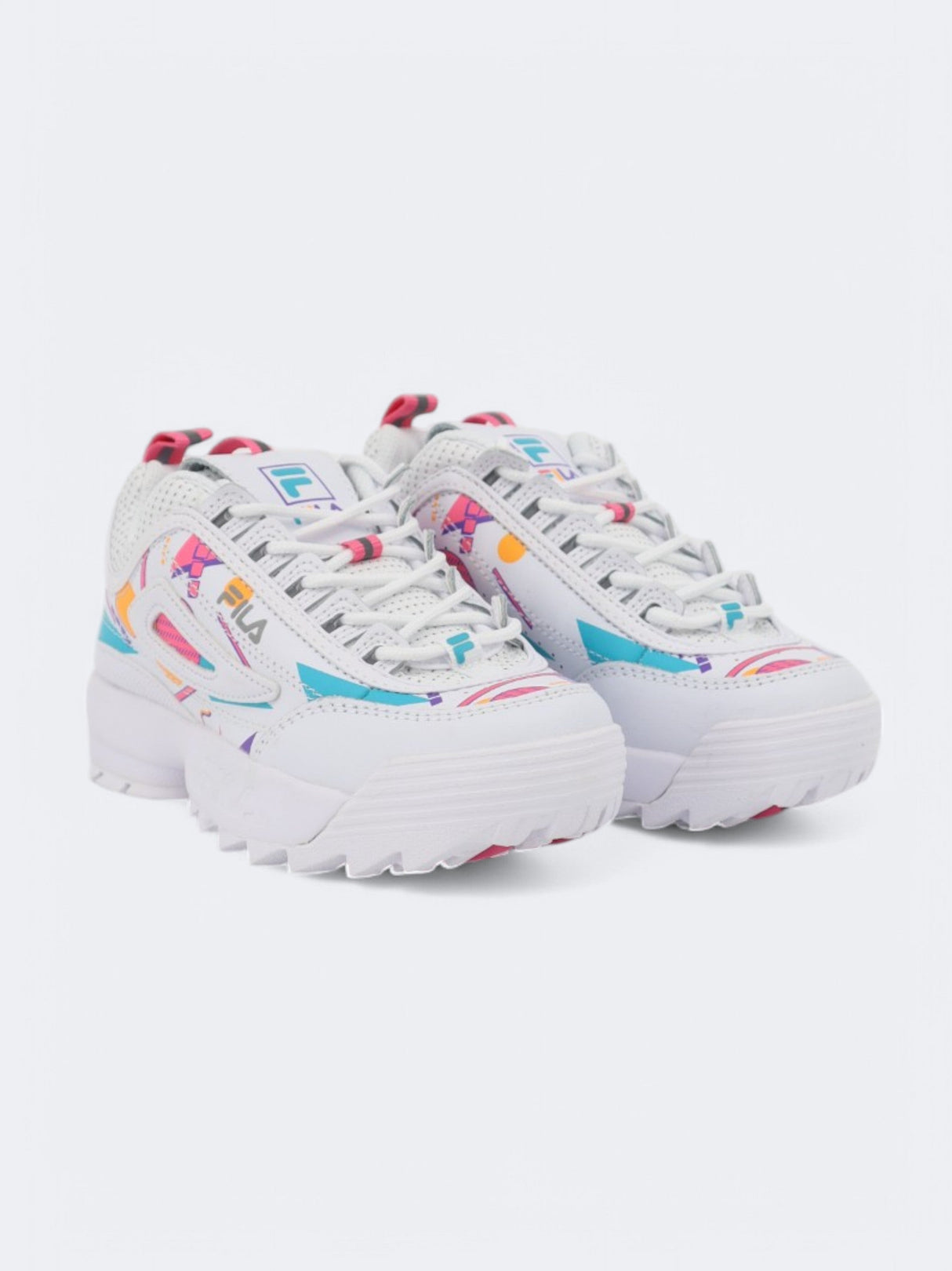 Kids Girl's Printed Sneakers,White