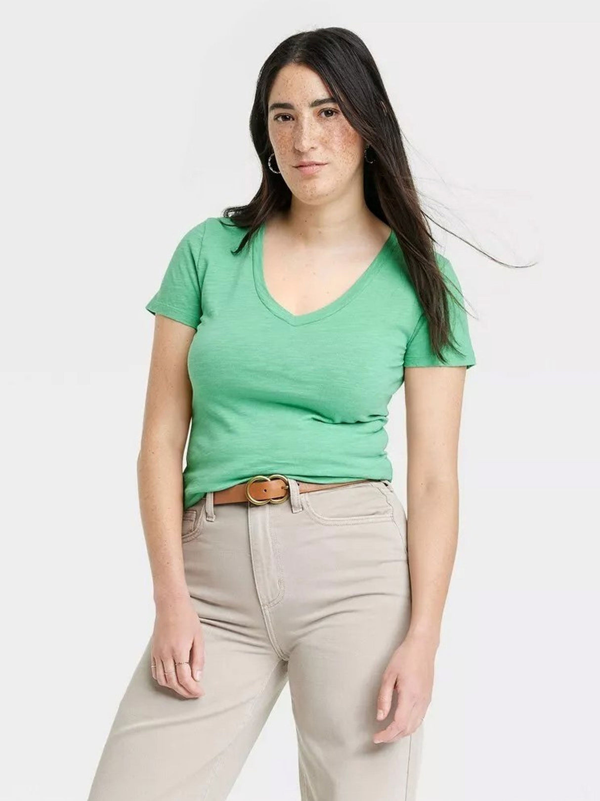 Women's Plain T-Shirt,Green