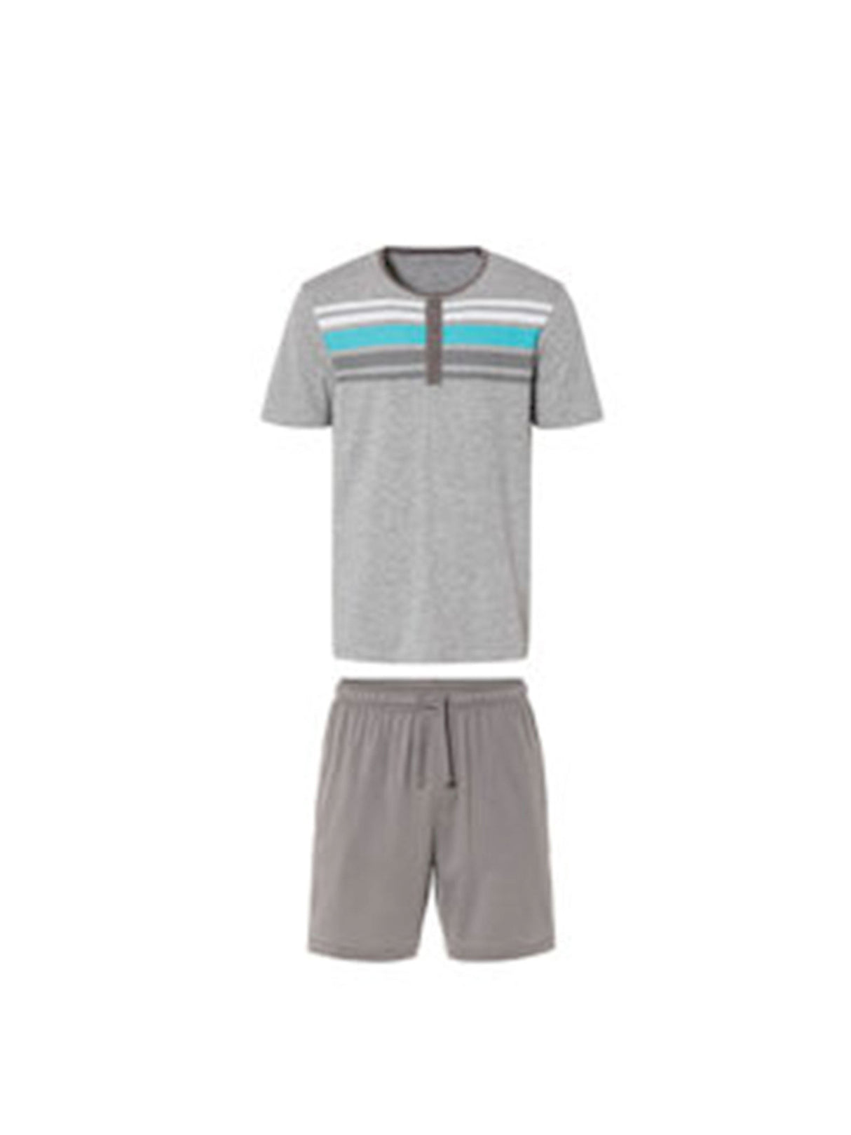 Men's 2 Pcs Printed Pajamas Set,Grey