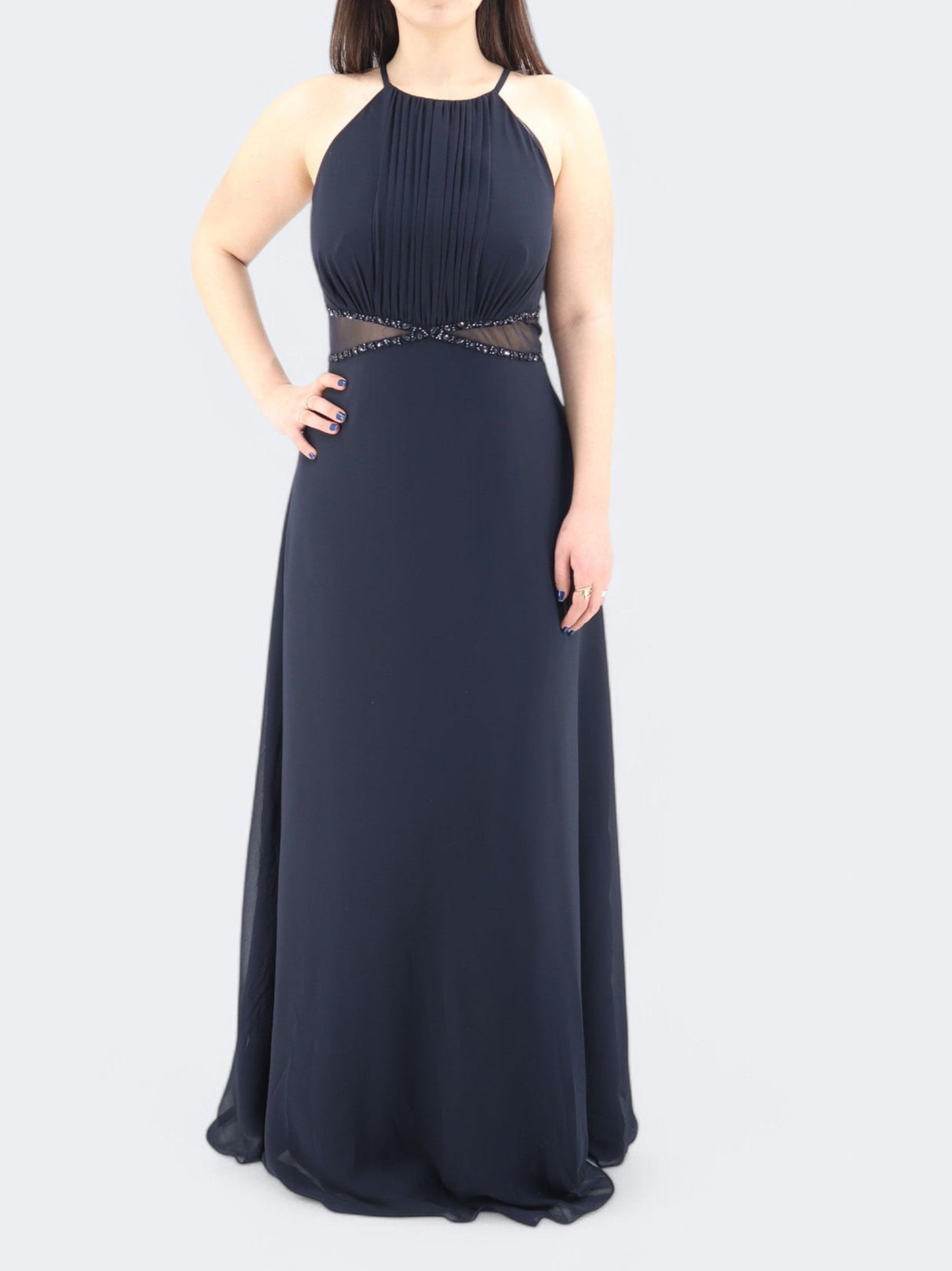 Image for Women's Embellished Dress,Navy